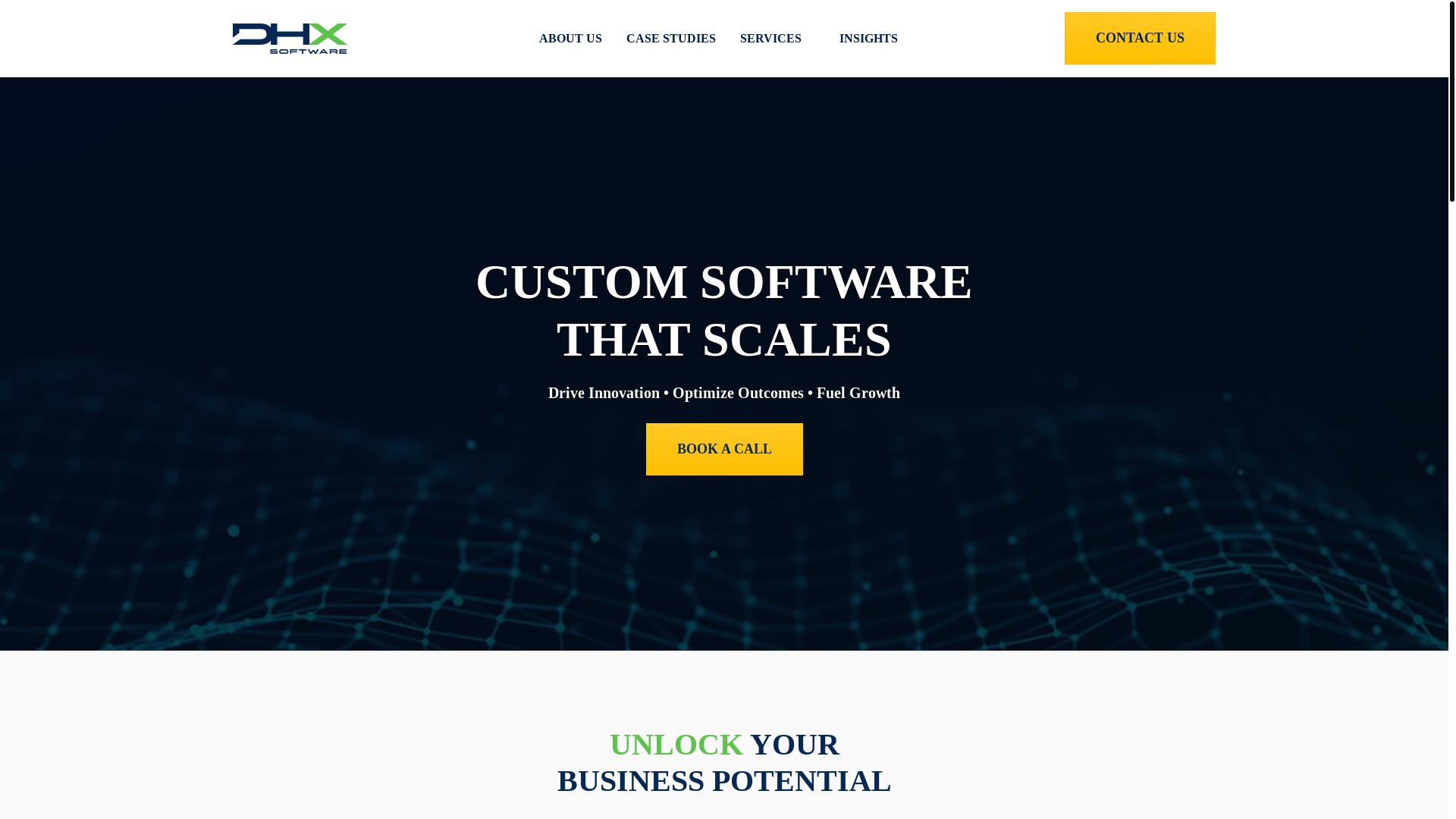 website screenshot of https://teamdhxsoftware.com/