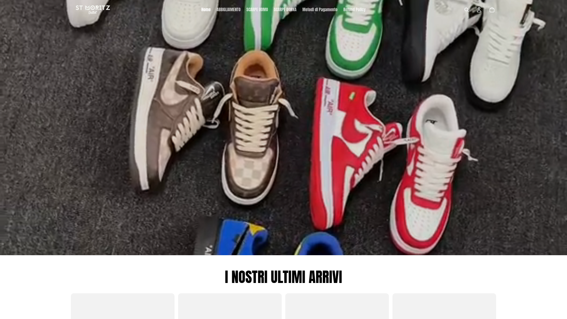 website screenshot of https://stmoritzoutlet.com/