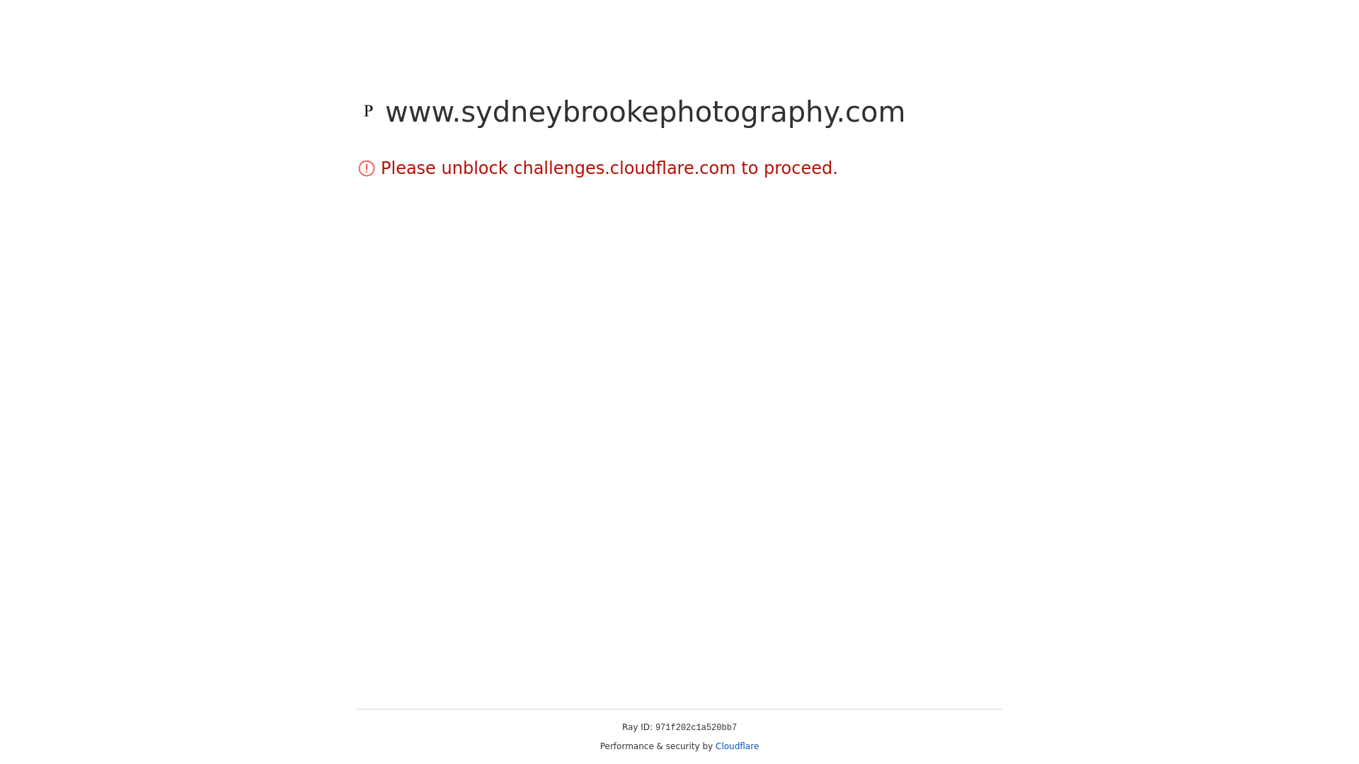 website screenshot of https://sydneybrookephotography.com/