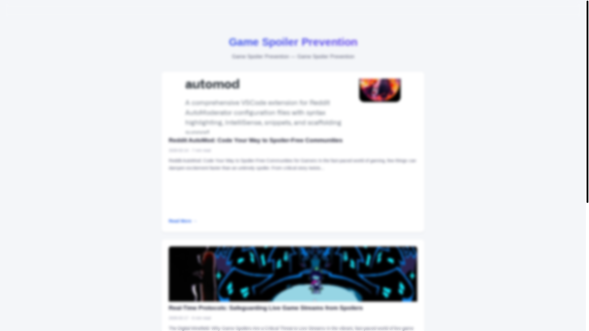 website screenshot of https://game-spoiler-prevention.pages.dev/