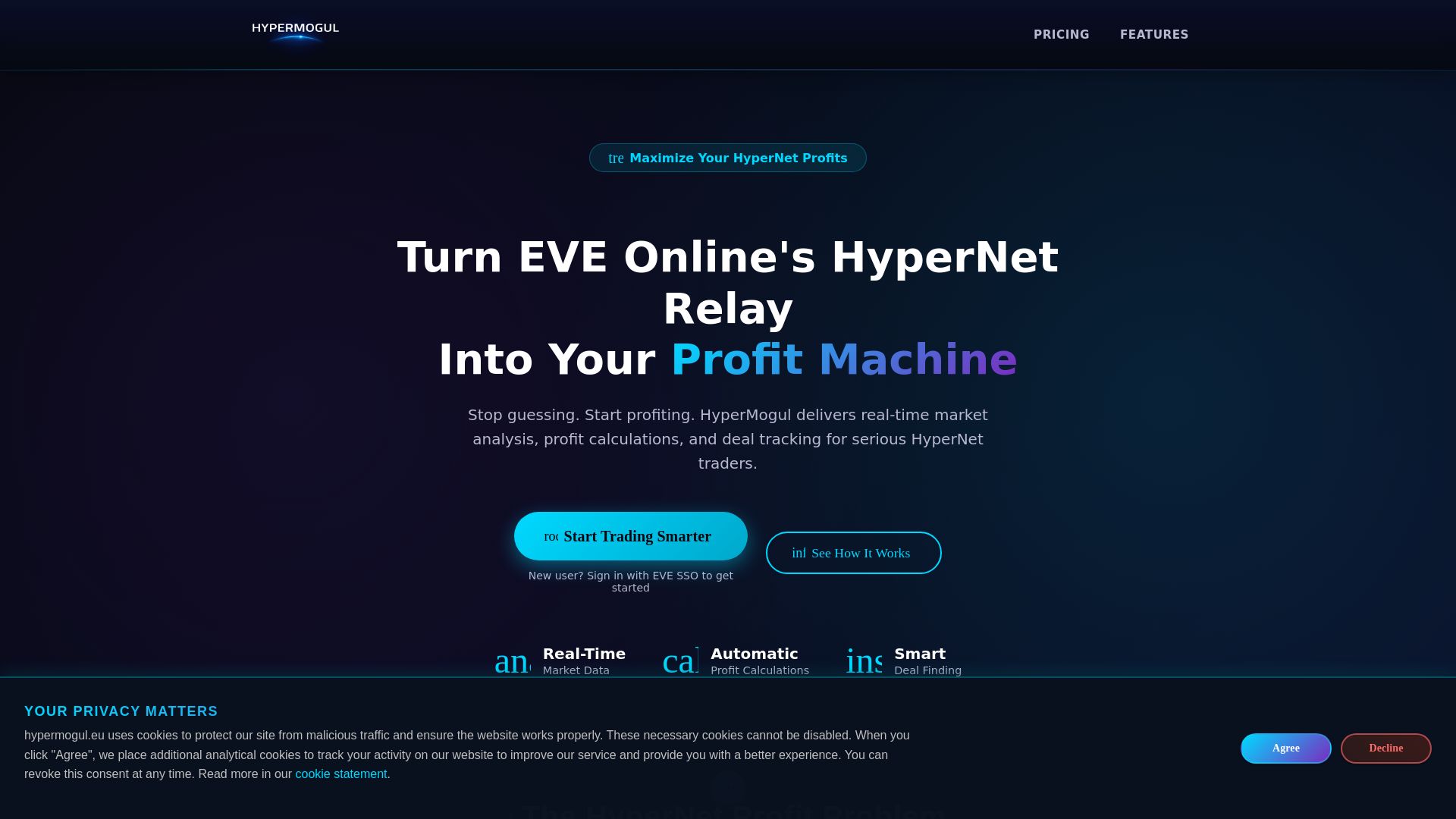 website screenshot of https://hypernettracer.com/