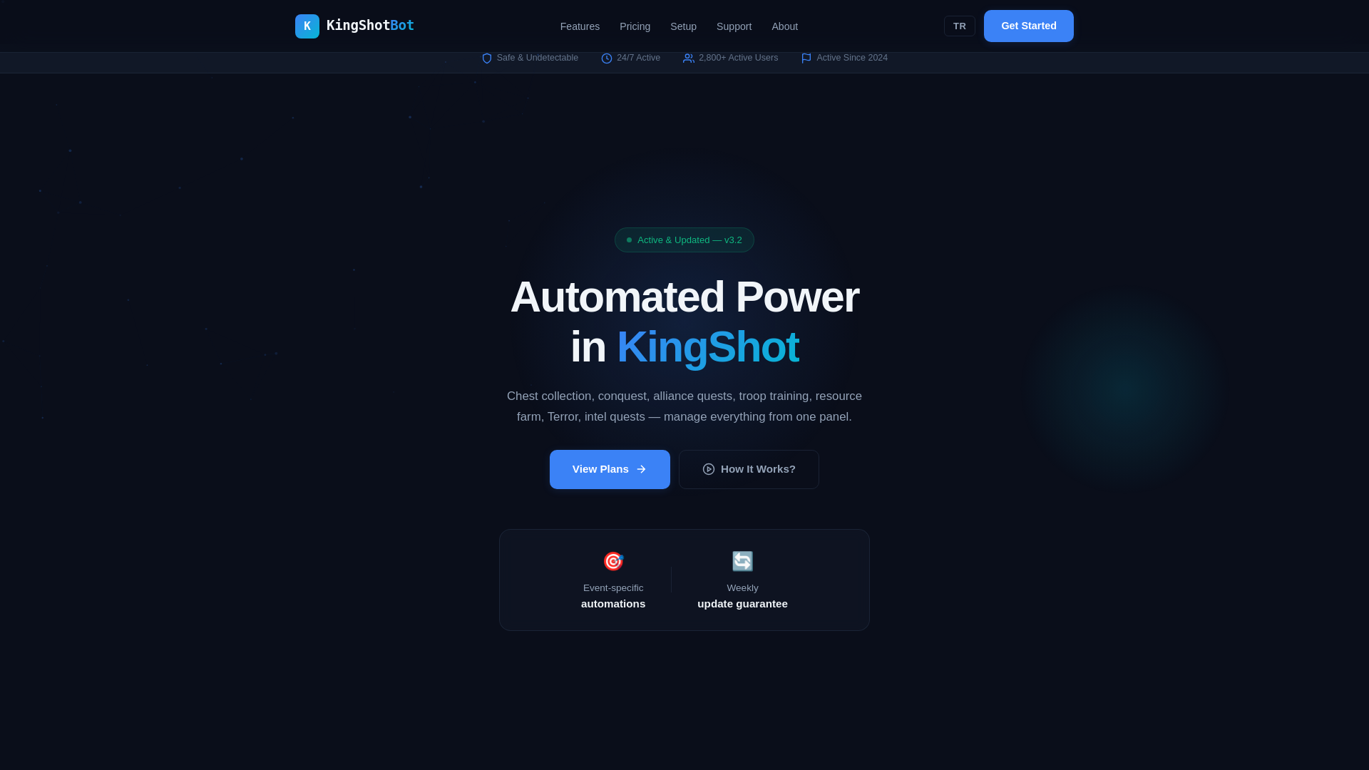 website screenshot of https://kingshotautobot.com