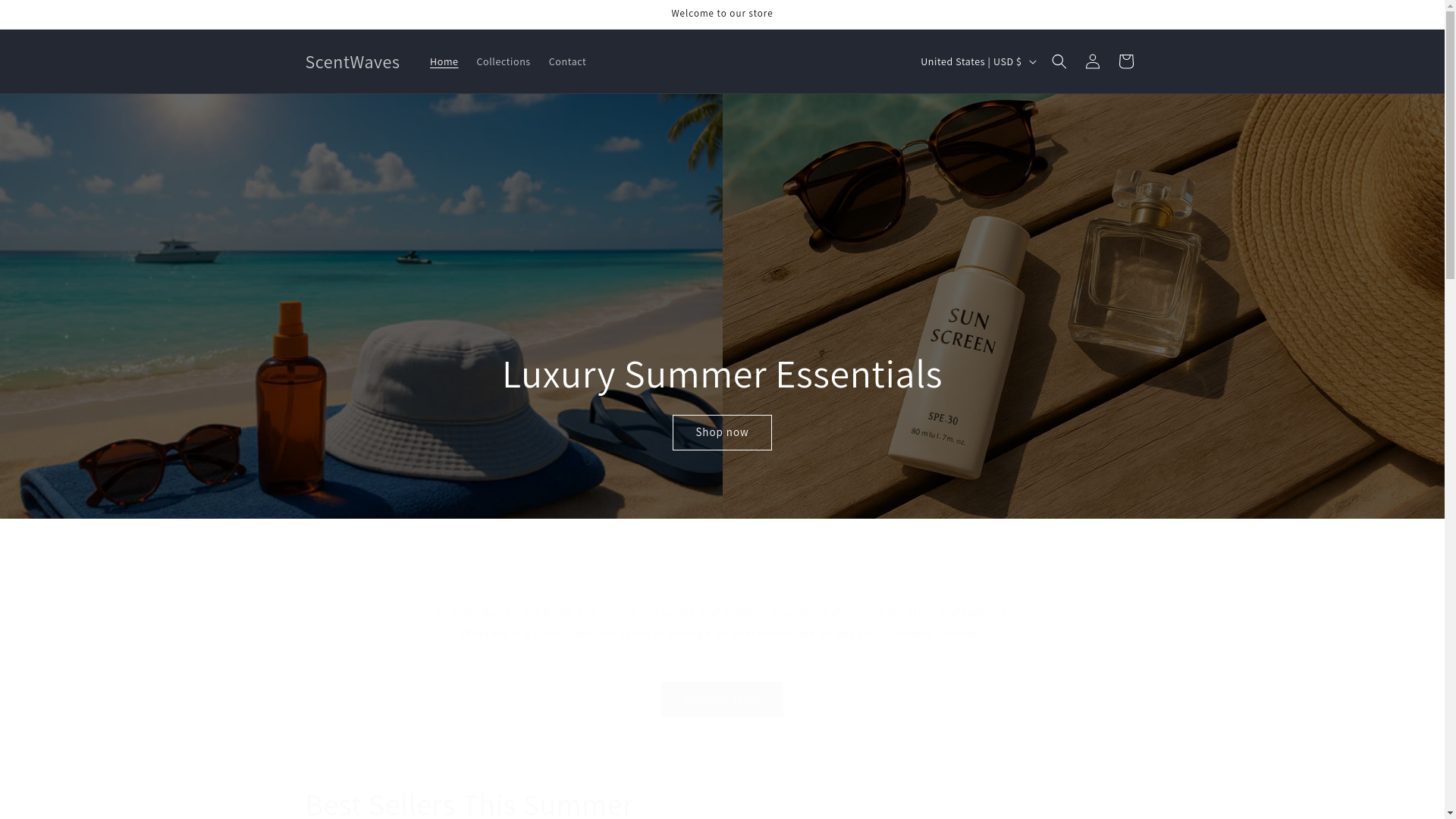 website screenshot of https://scentwaves2025.com/