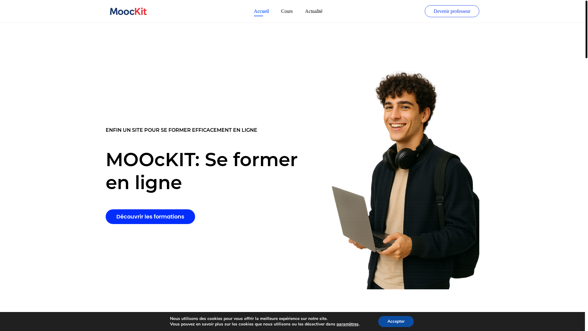 website screenshot of https://moockit.fr/