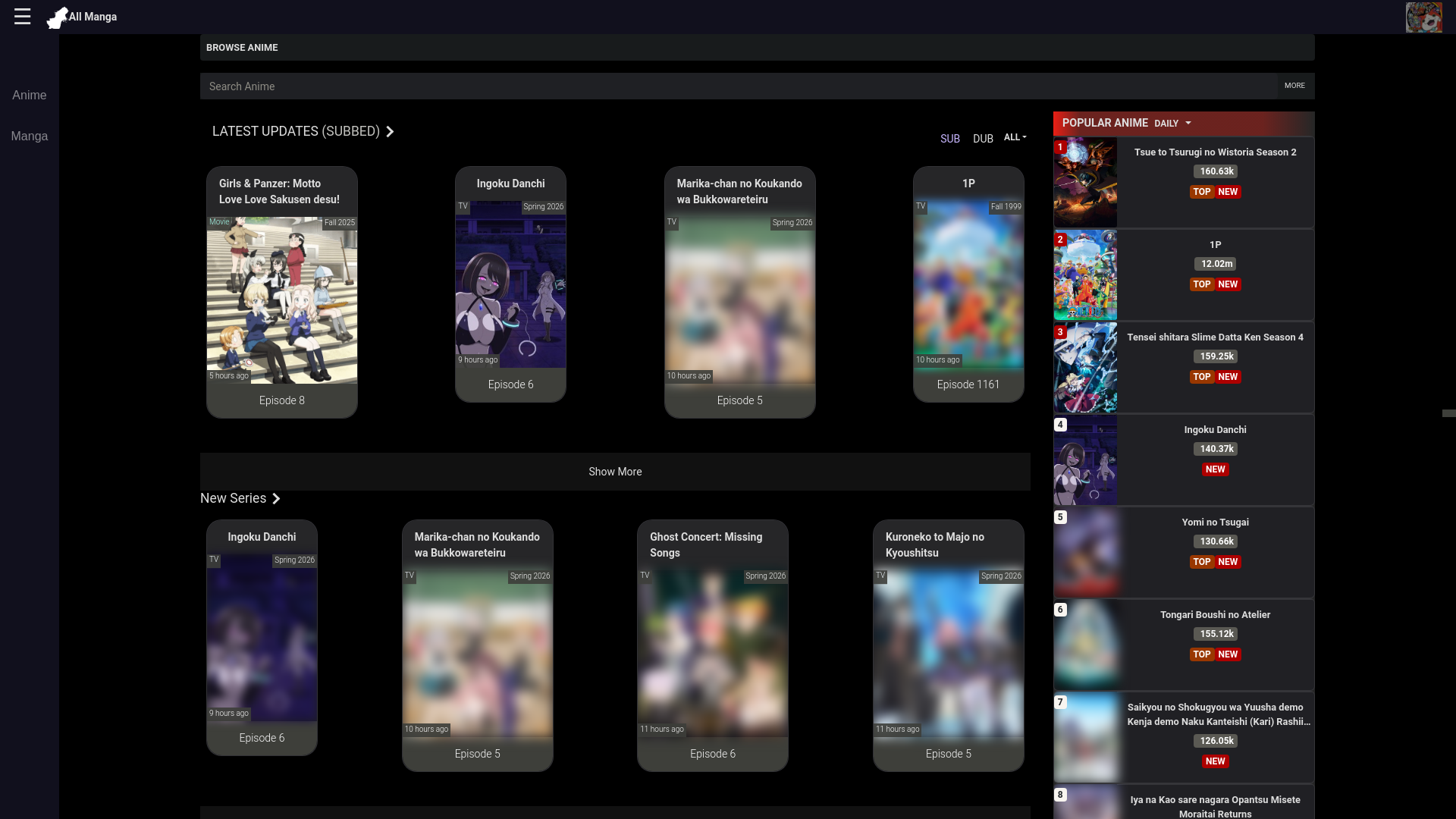 website screenshot of https://allmanga.to/anime