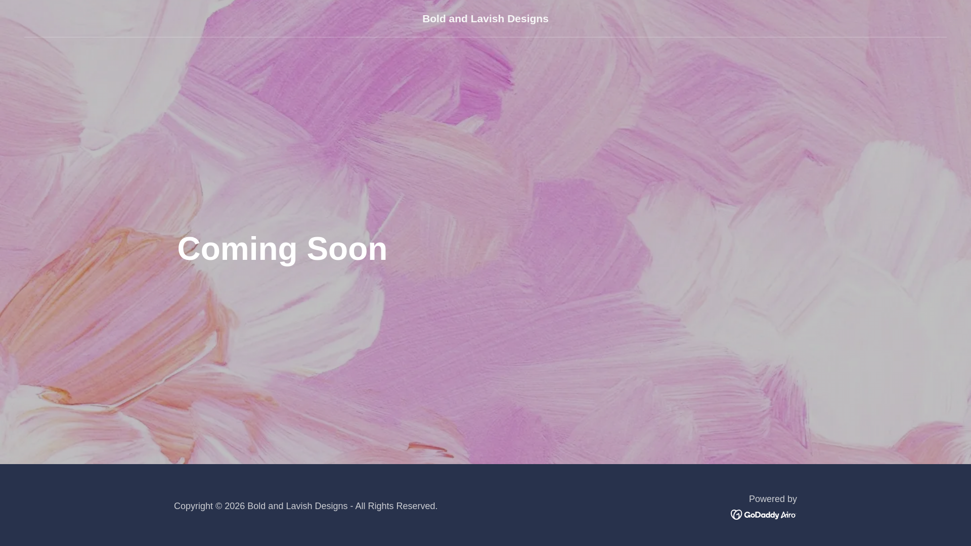 website screenshot of https://boldandlavishdesigns.com