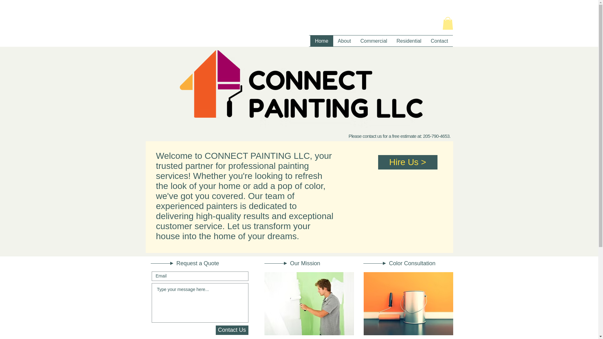 website screenshot of https://connectpaintingllc.com/