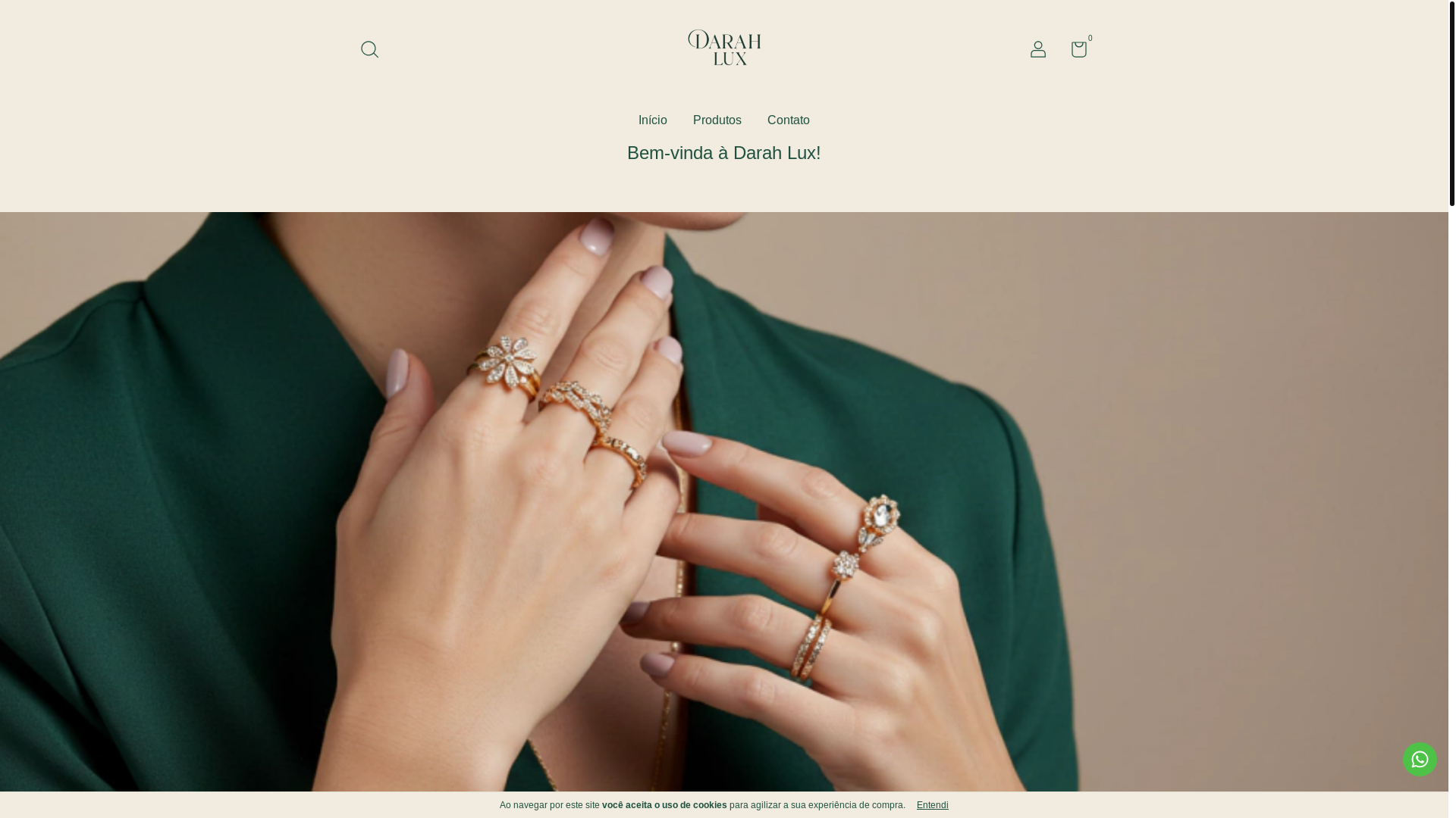 website screenshot of https://darahlux.com.br/