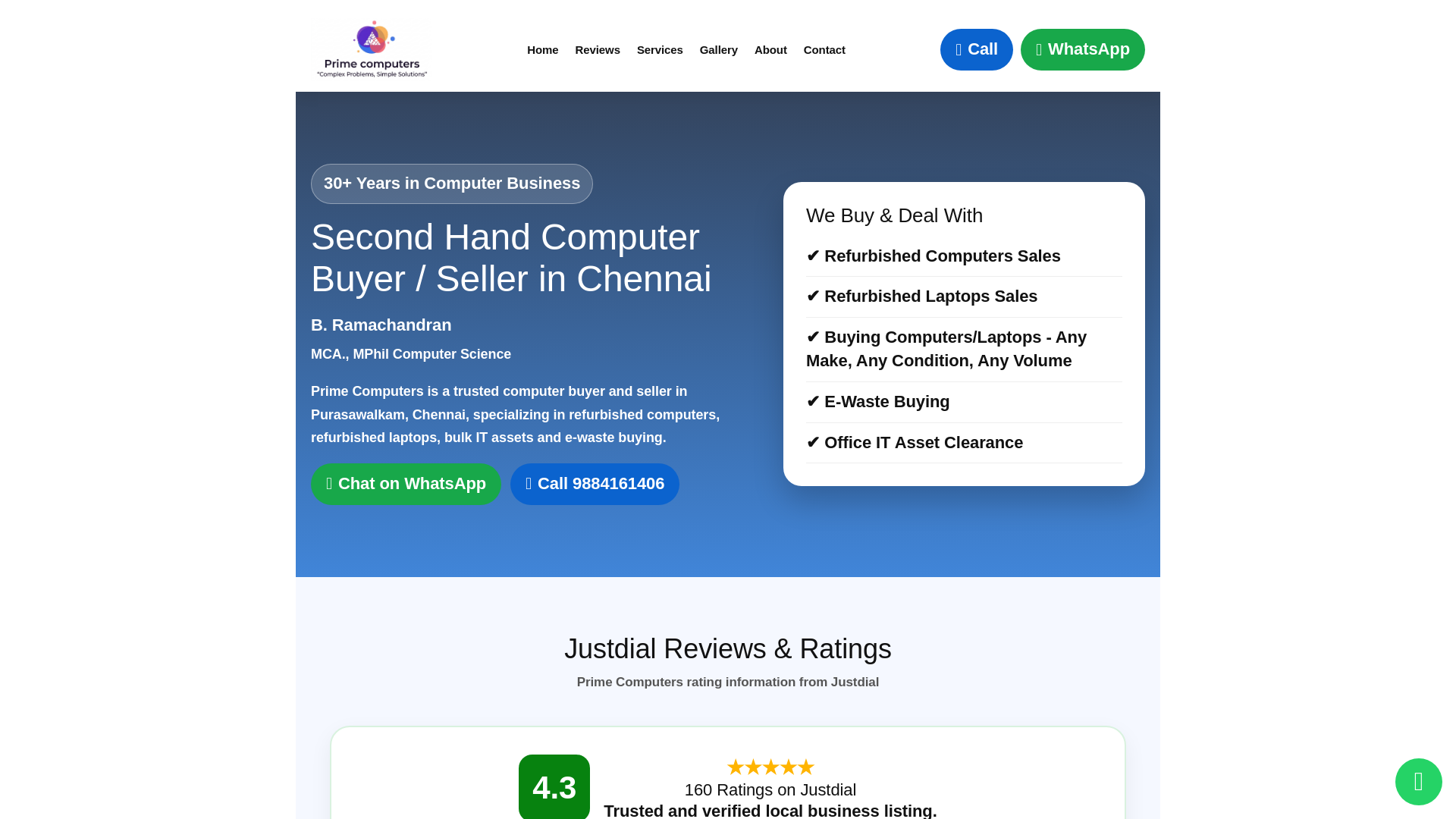 website screenshot of https://primecomputers.online/