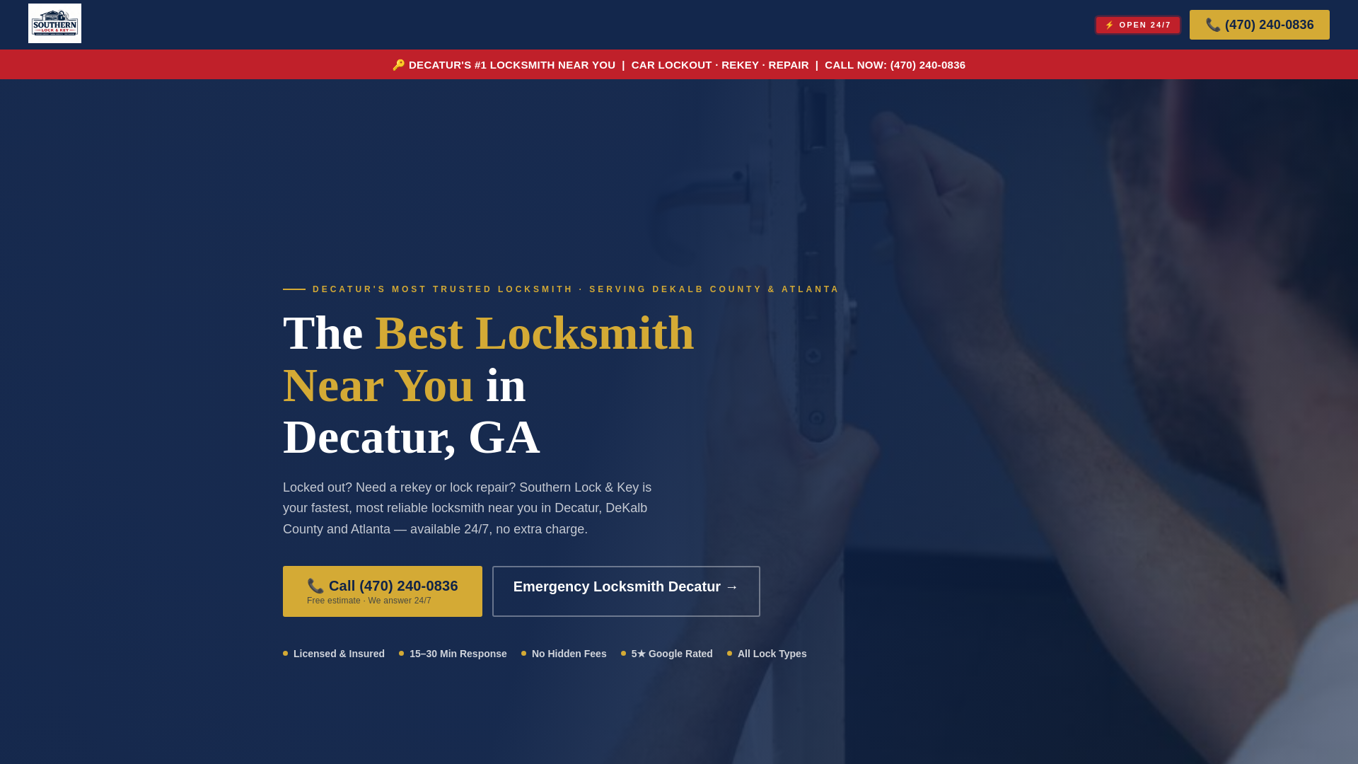 website screenshot of https://southernlocksmithatlanta.site/