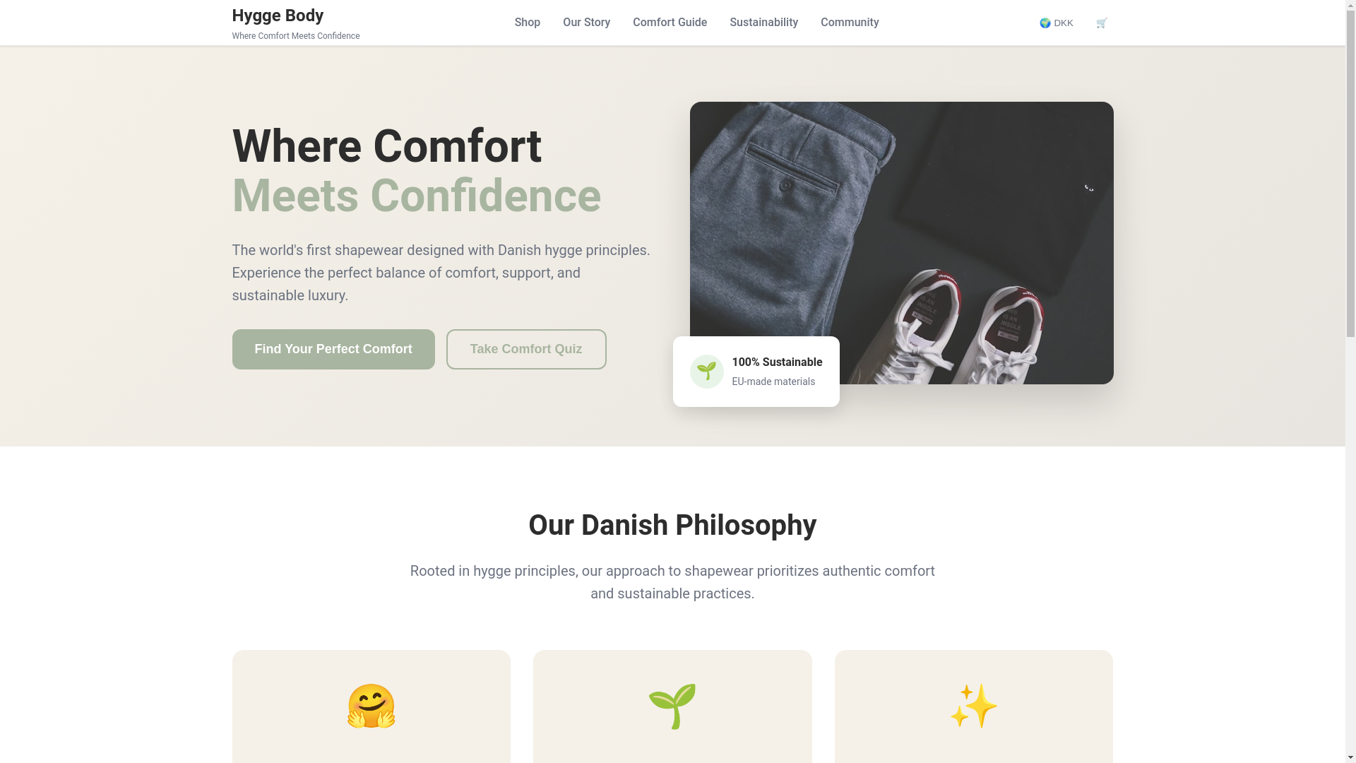 website screenshot of https://hyggesite.pages.dev/