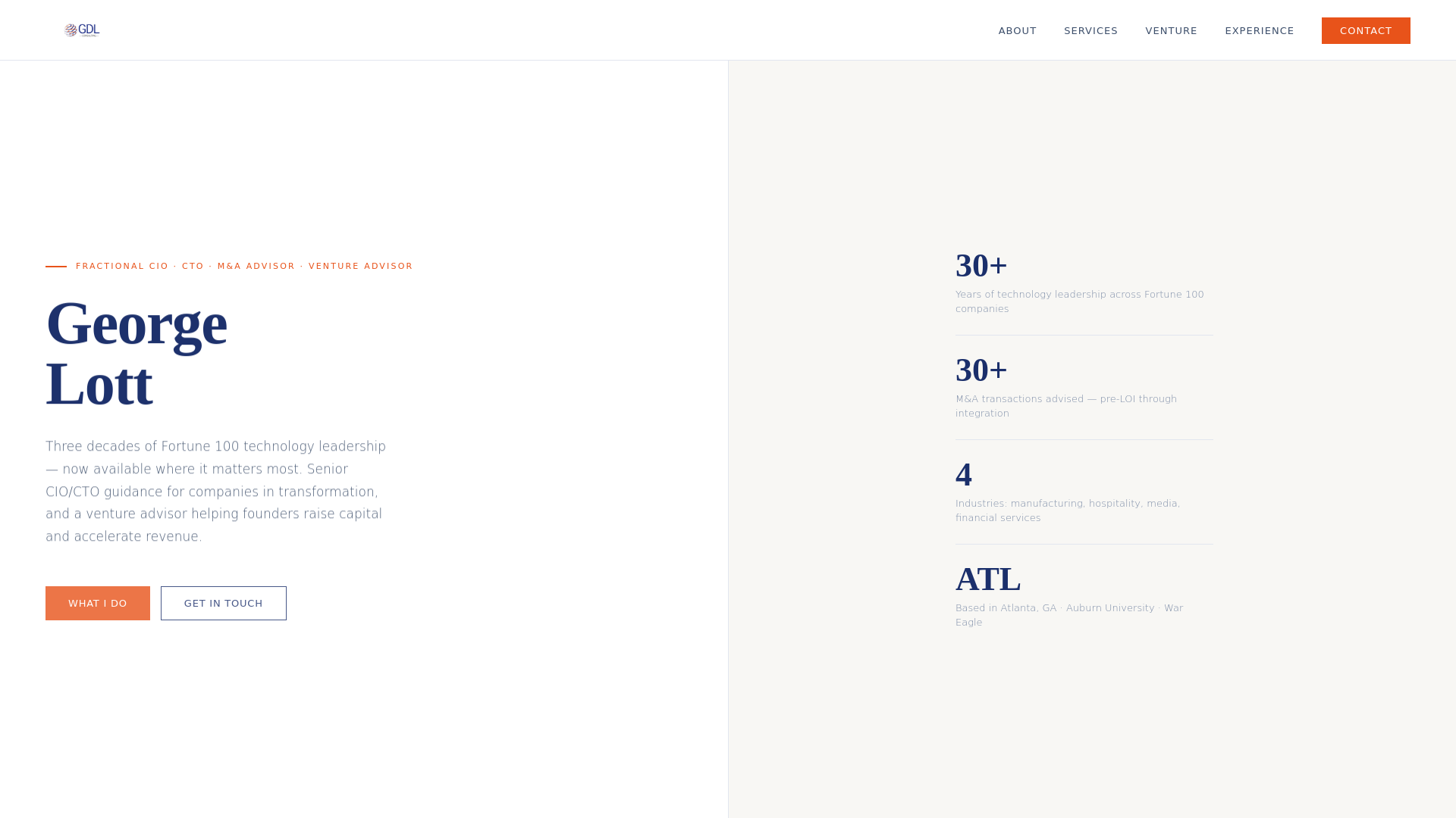 website screenshot of https://gdlconsulting.io/