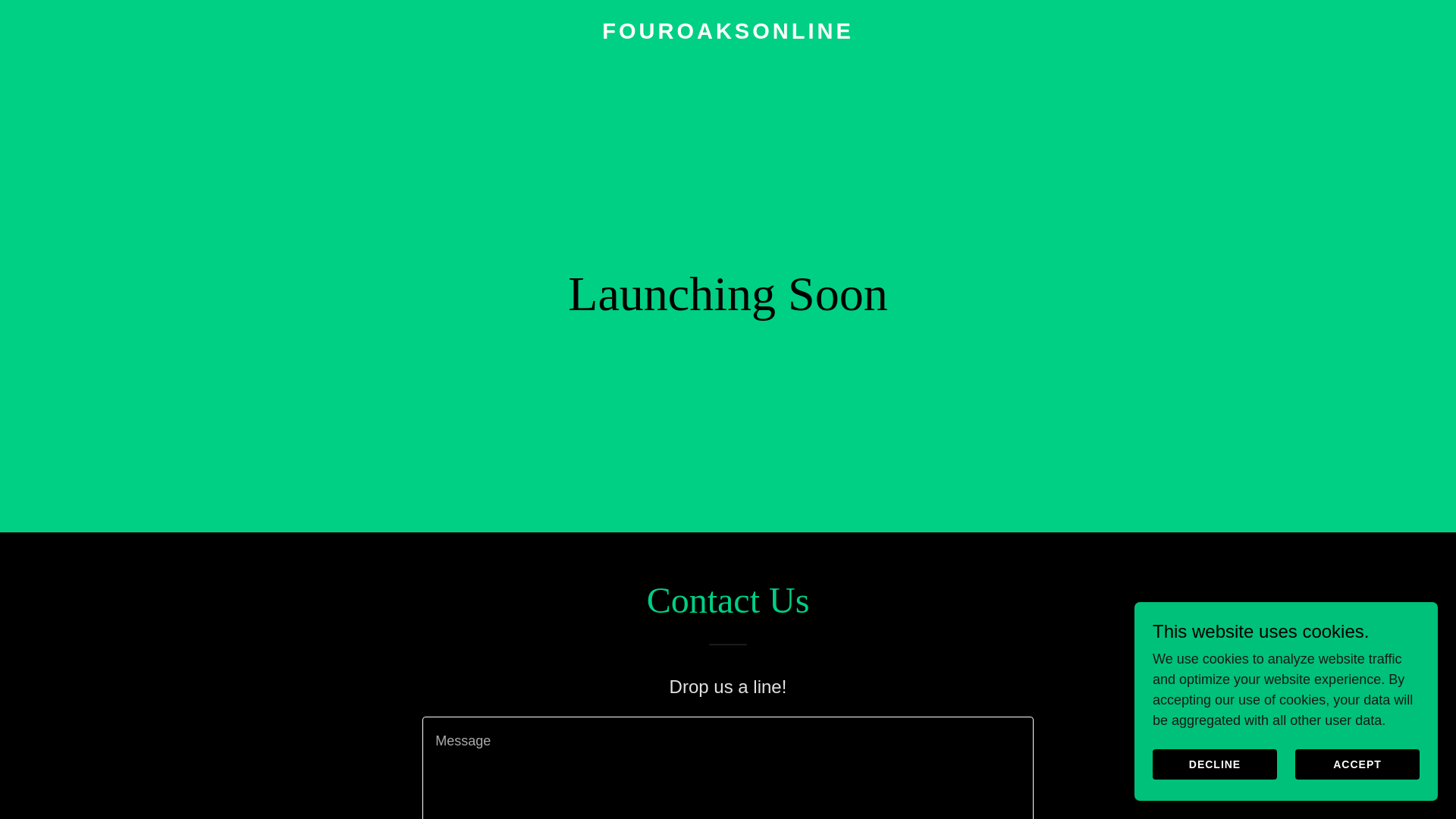 website screenshot of https://fouroaks.online/