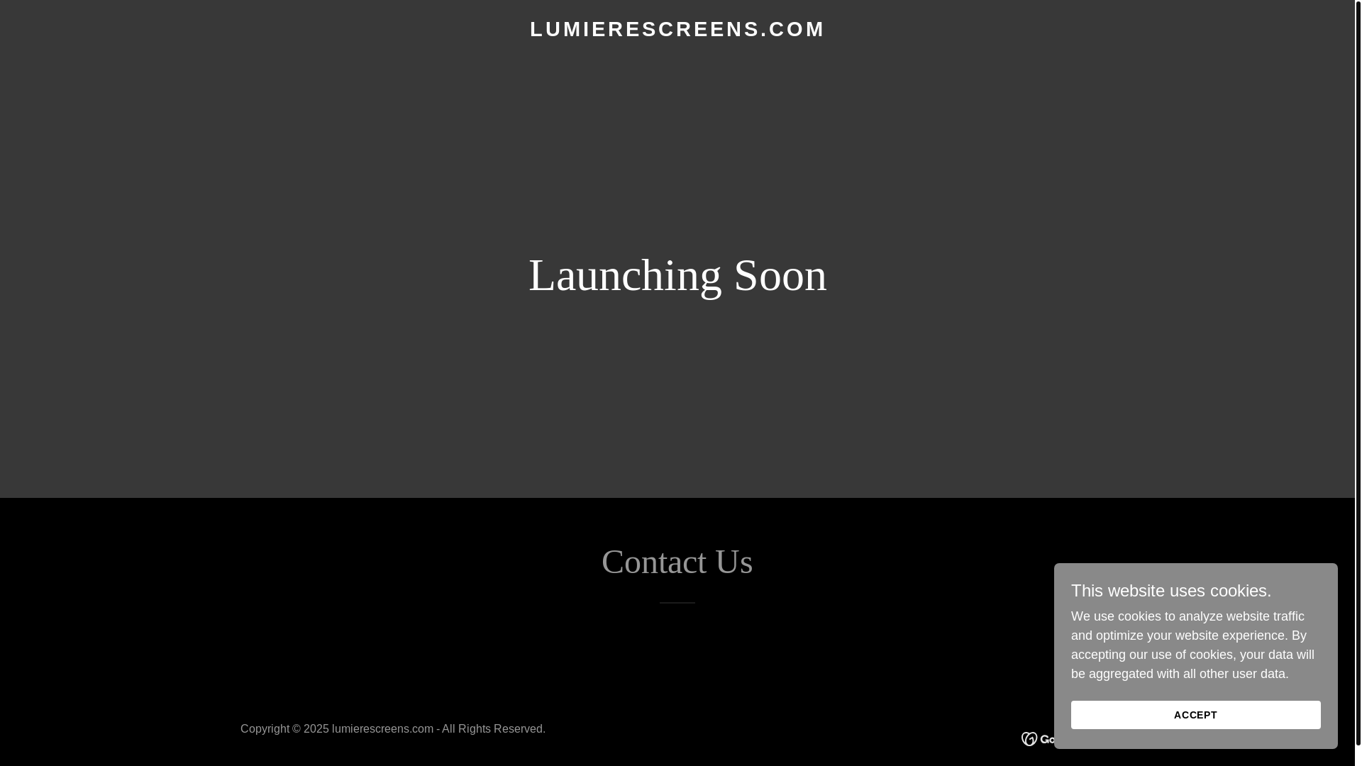 website screenshot of https://lumierescreens.com/