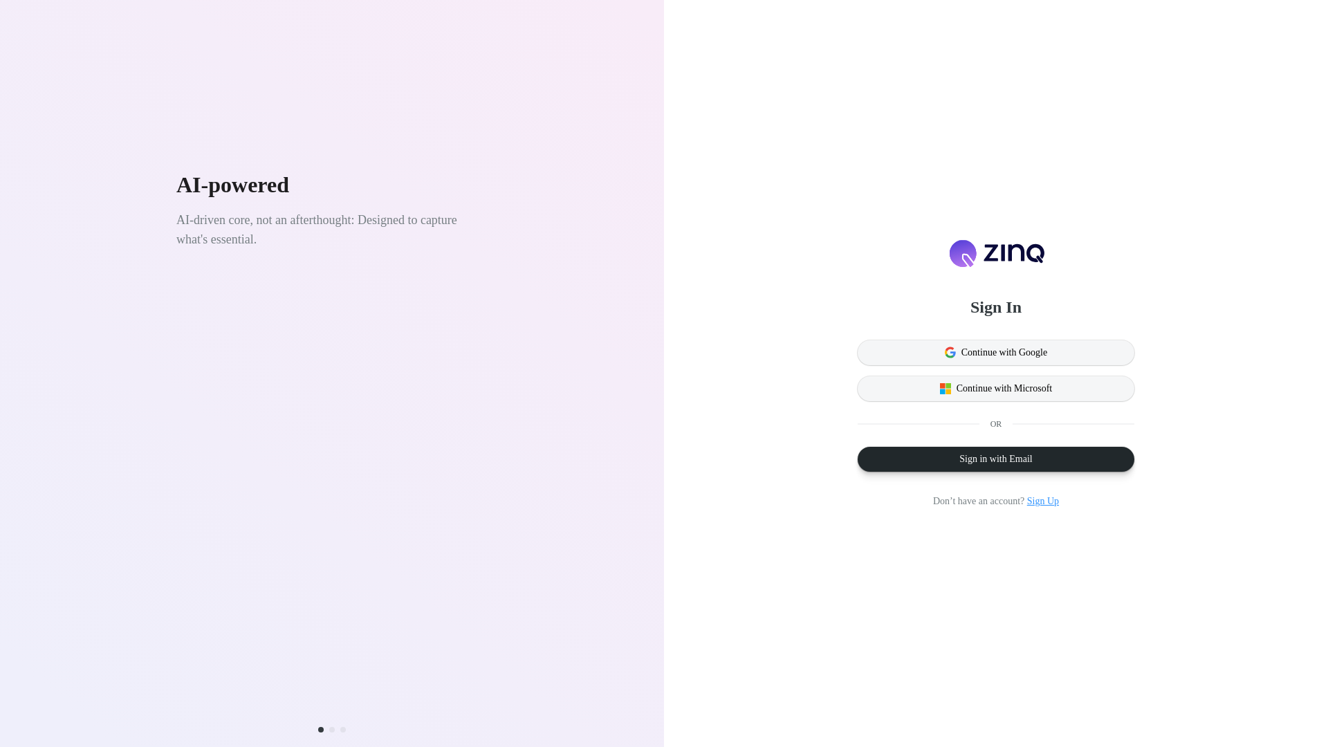 website screenshot of https://zinq-chat-graphql-web-ts.pages.dev/