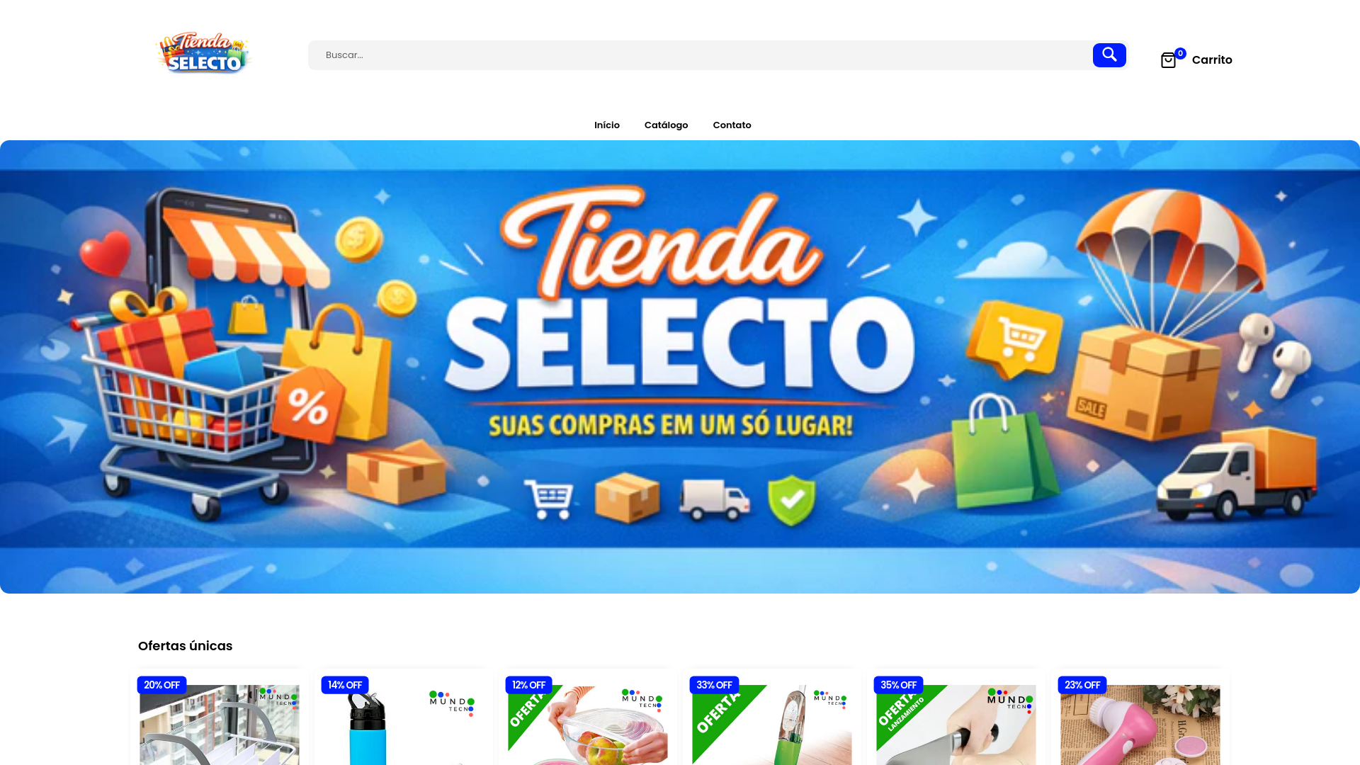 website screenshot of https://tiendasselecto.store/