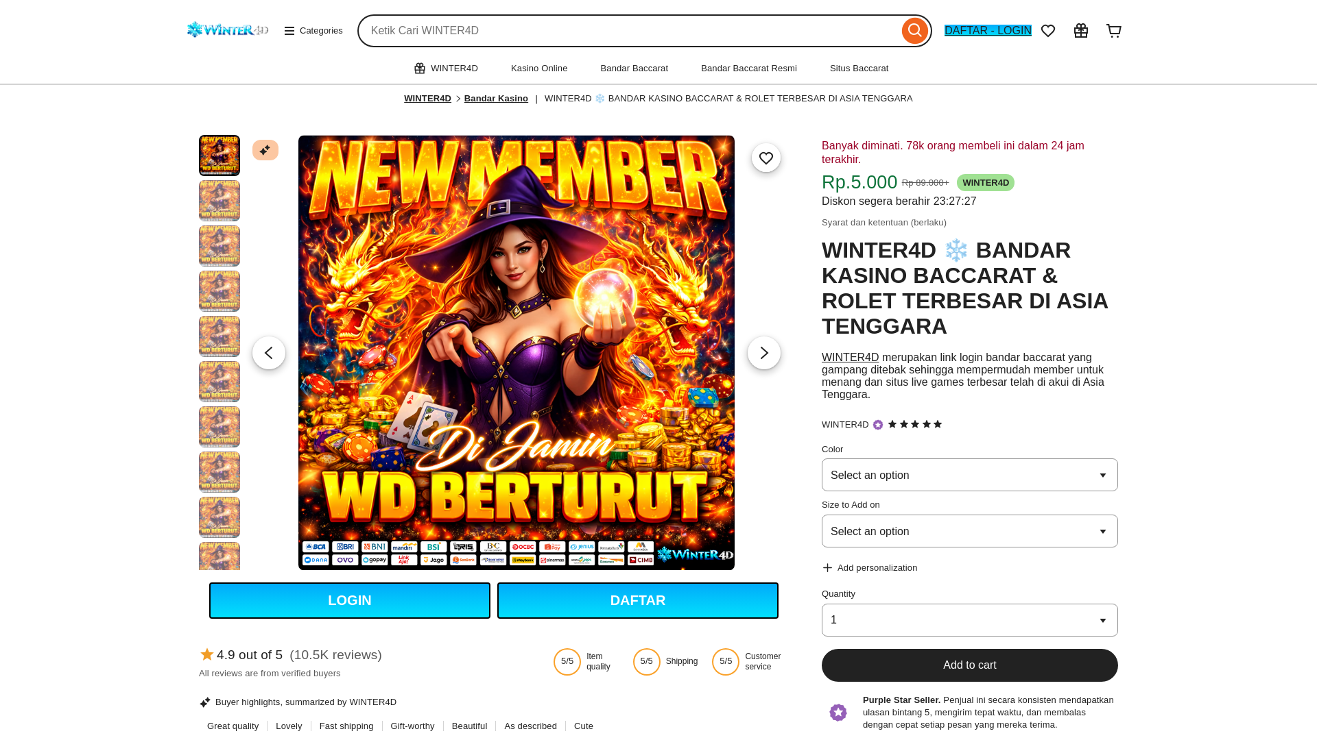website screenshot of https://winter4dterbaik.site