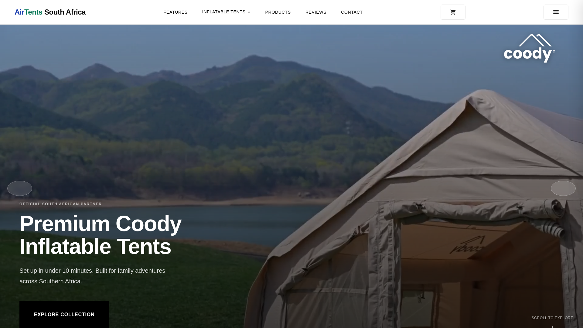 website screenshot of https://airtents.pages.dev/