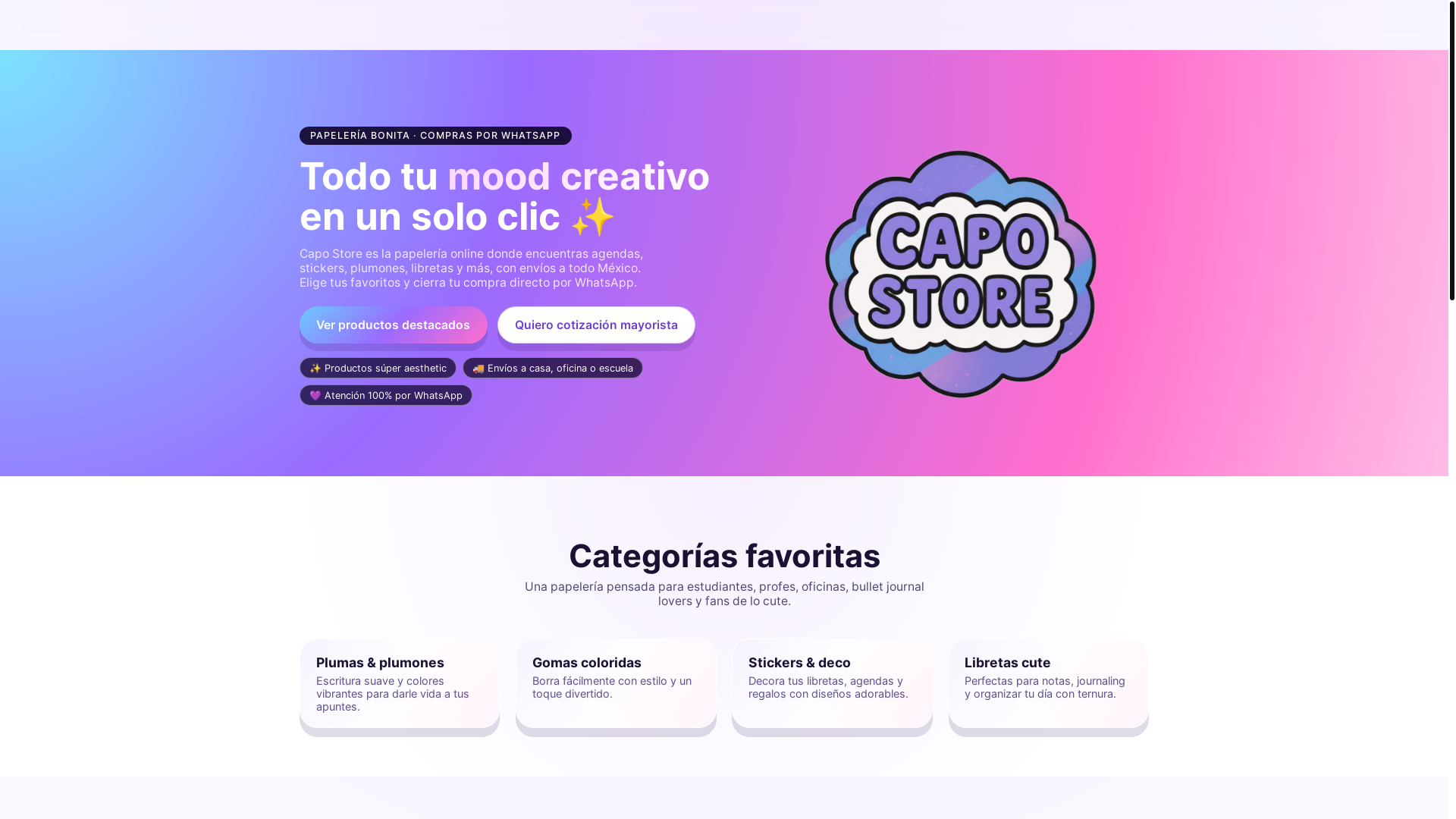 website screenshot of https://capostore.shop/