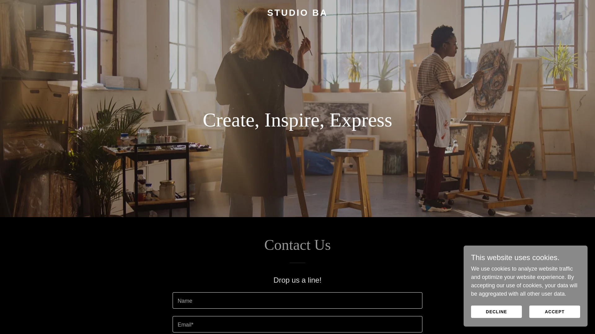 website screenshot of https://studioba.co.uk/