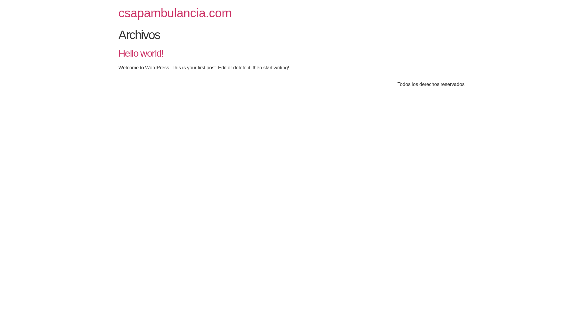 website screenshot of https://csapambulancia.com/