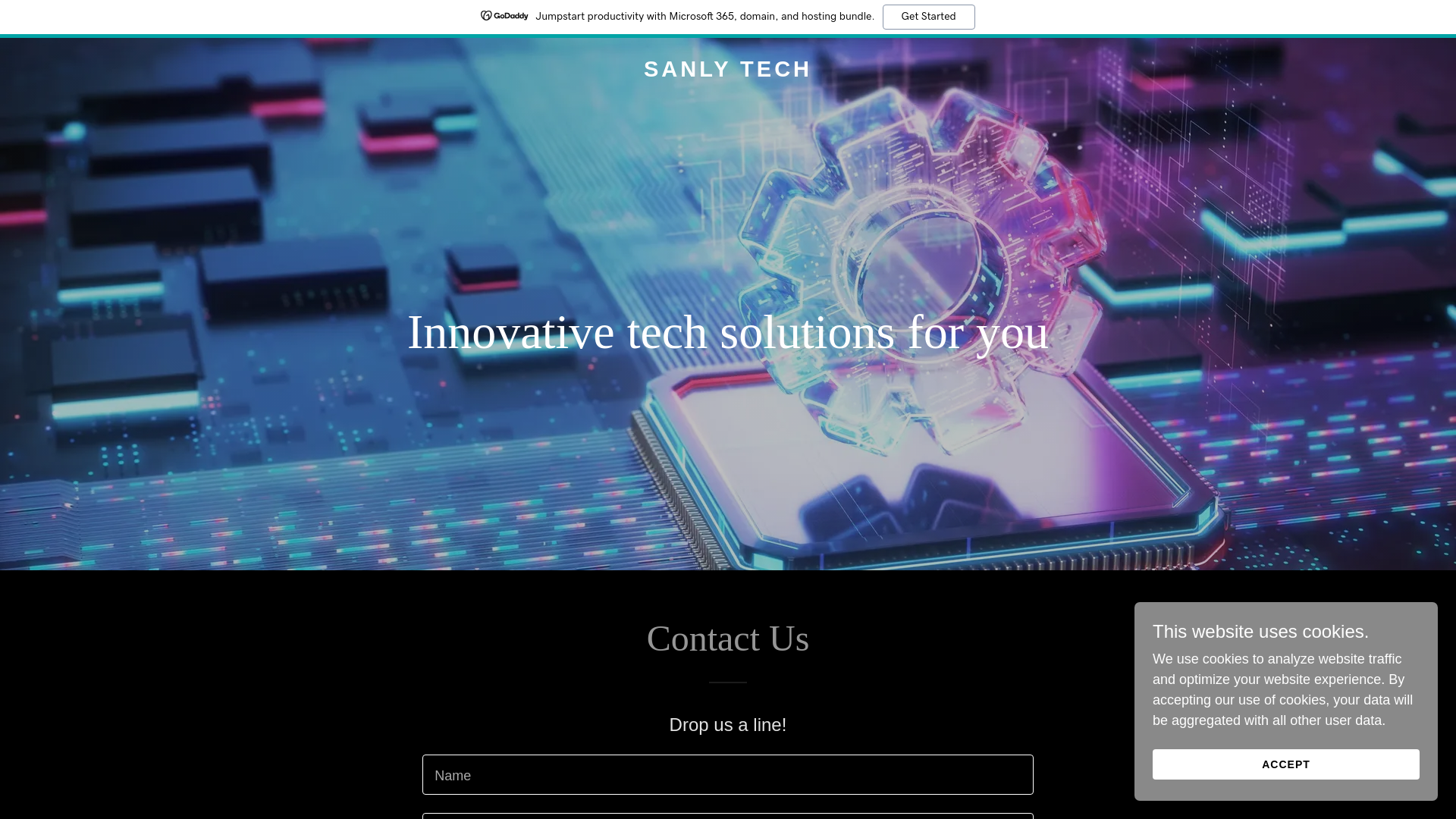 website screenshot of https://sanly-tech.com/