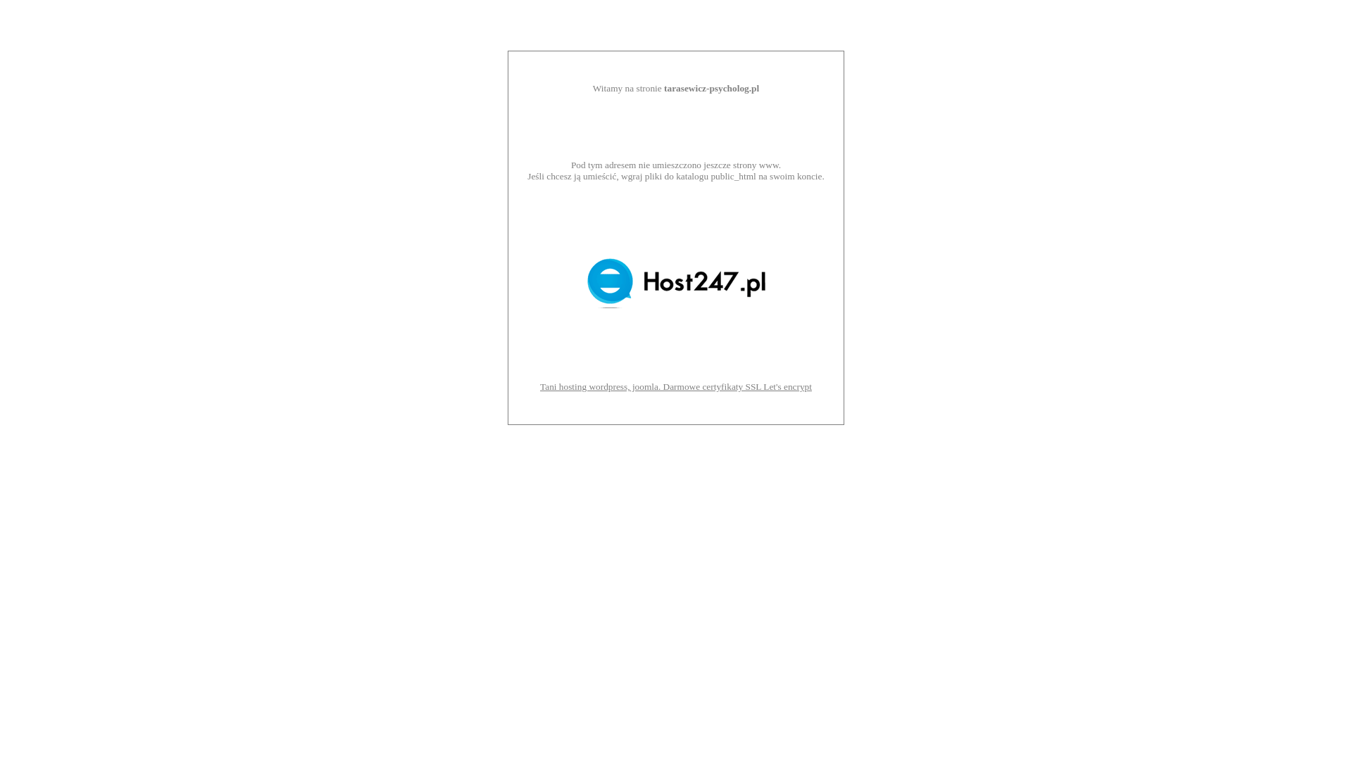 website screenshot of https://tarasewicz-psycholog.pl/