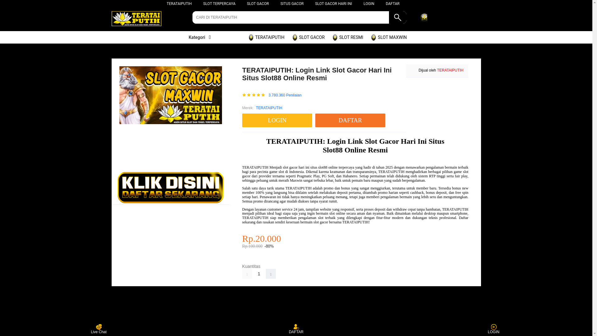 website screenshot of https://terataiputihstore.pages.dev/