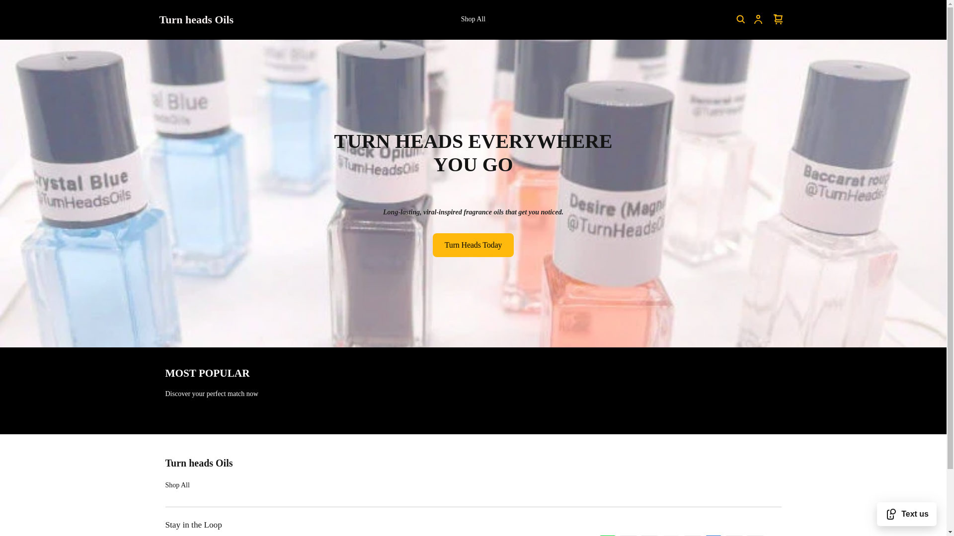 website screenshot of https://turnheadsoils.store/