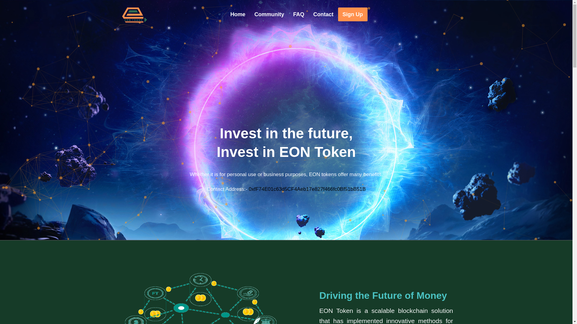 website screenshot of https://eontoken.live/