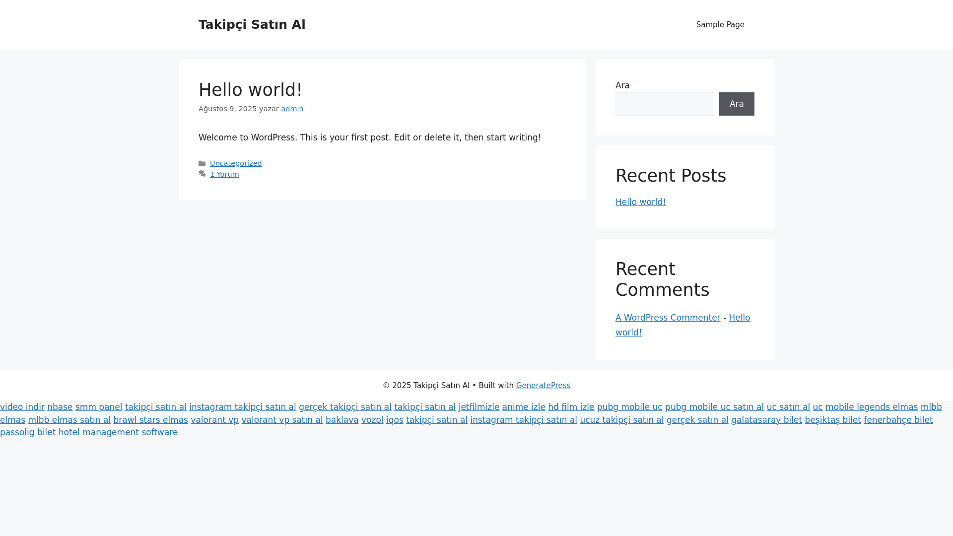 website screenshot of https://takipcisatinalx.com.tr/