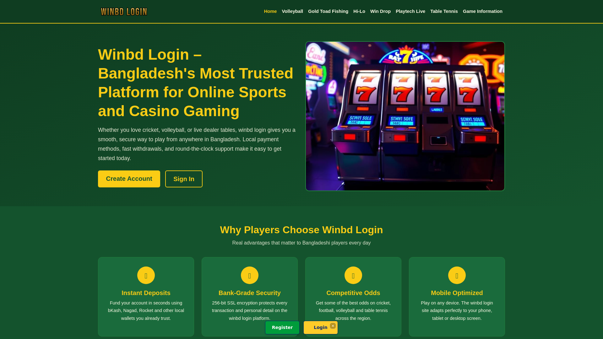 website screenshot of https://winbd-login.vip/