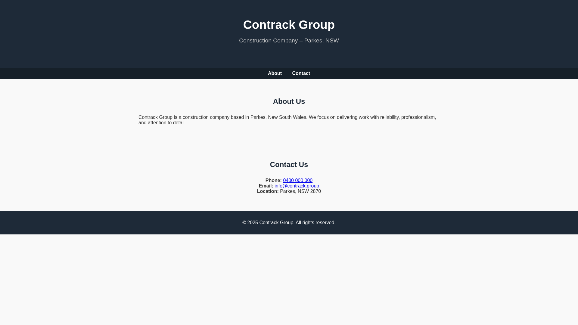 website screenshot of https://contrackgroup.pages.dev/