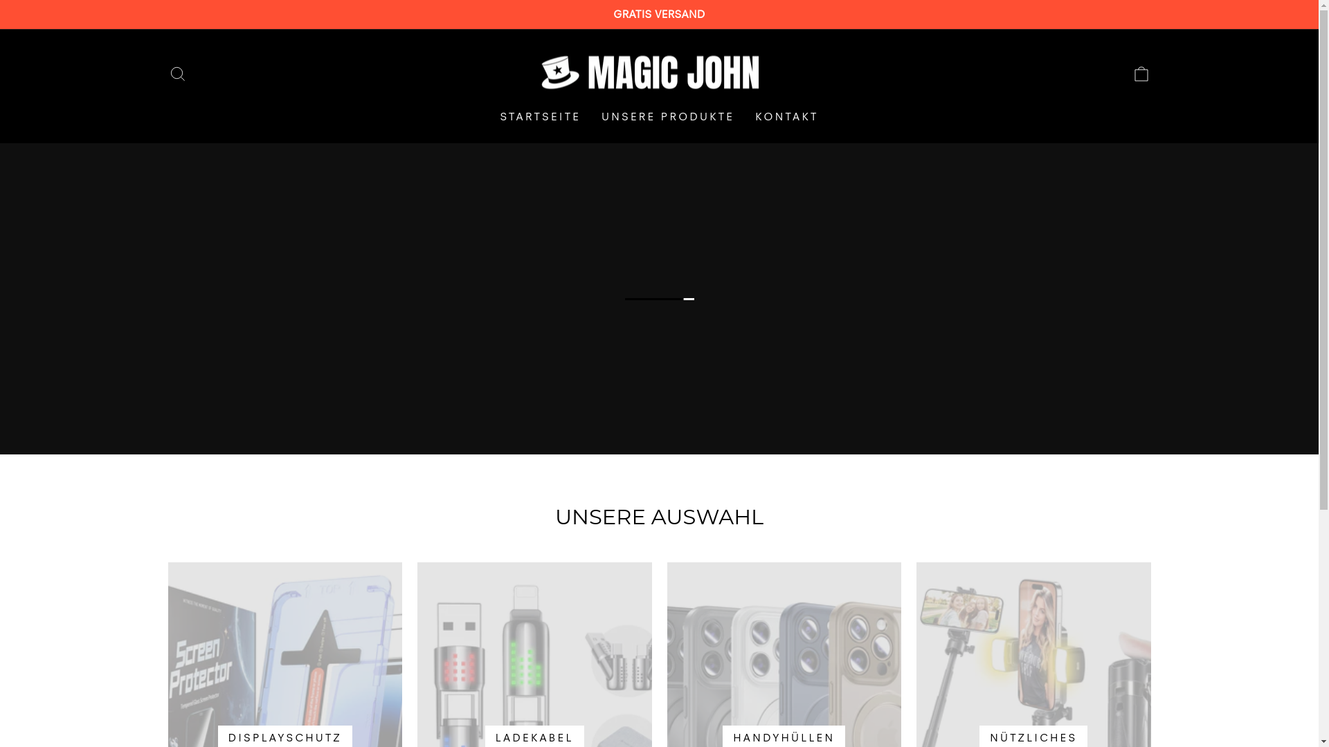 website screenshot of https://magic-johny.com/
