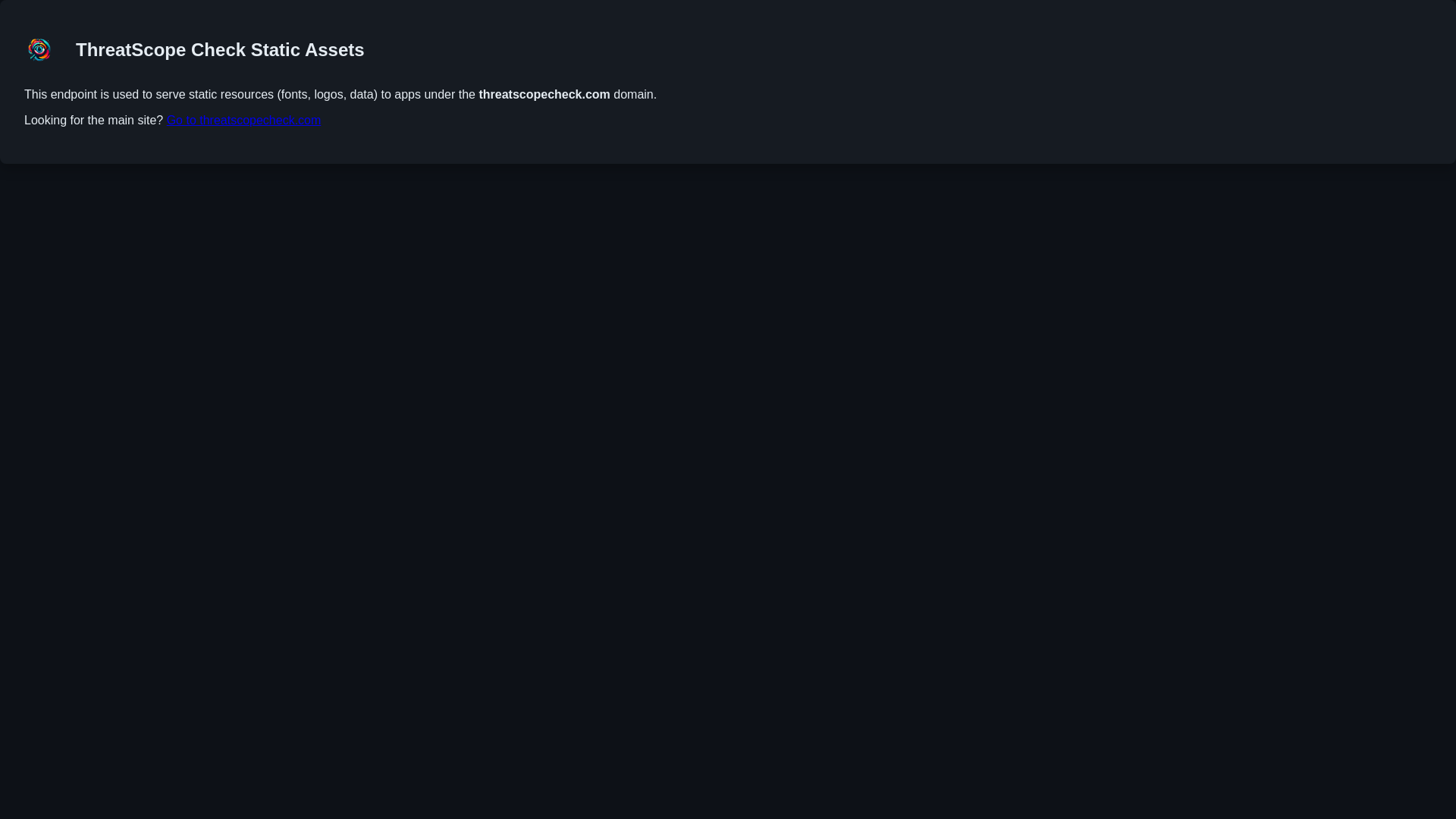 website screenshot of https://threatscope-assets.pages.dev/