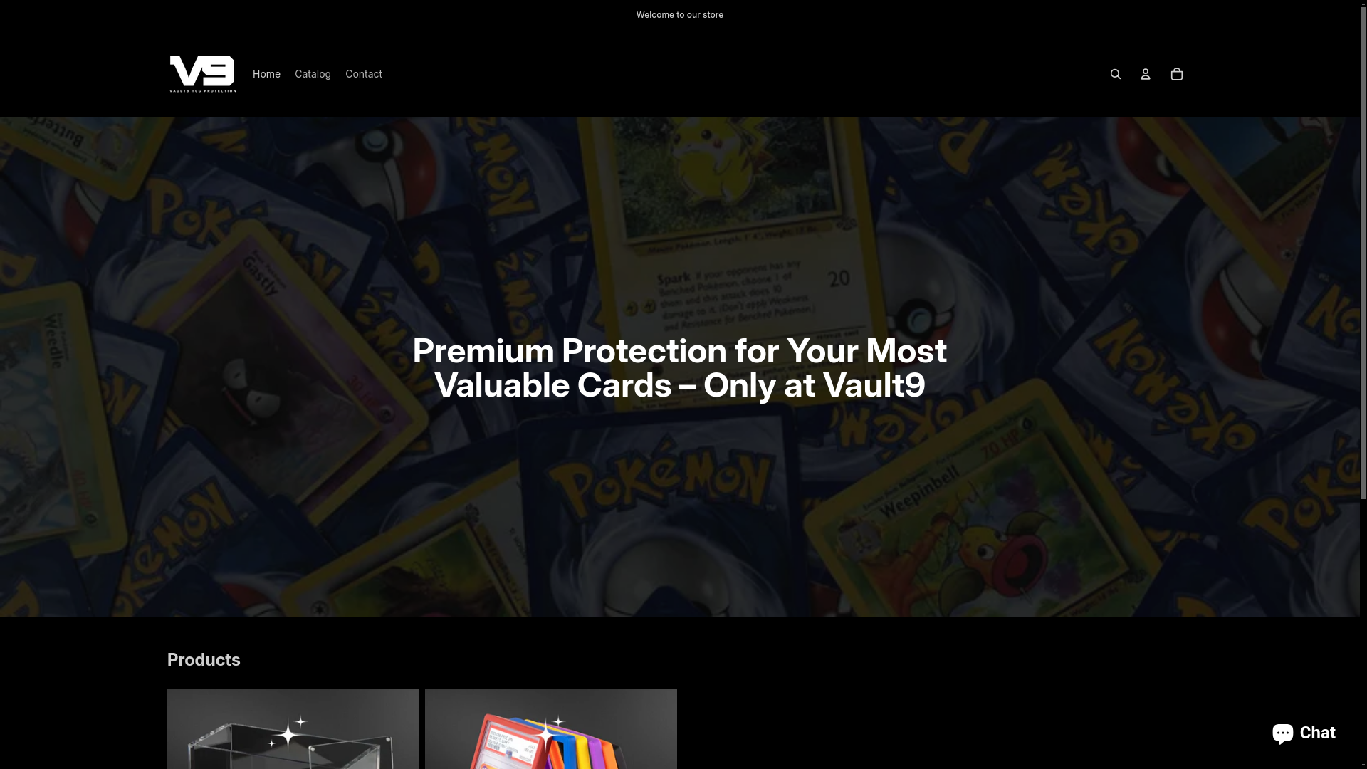 website screenshot of https://vault9.pro/