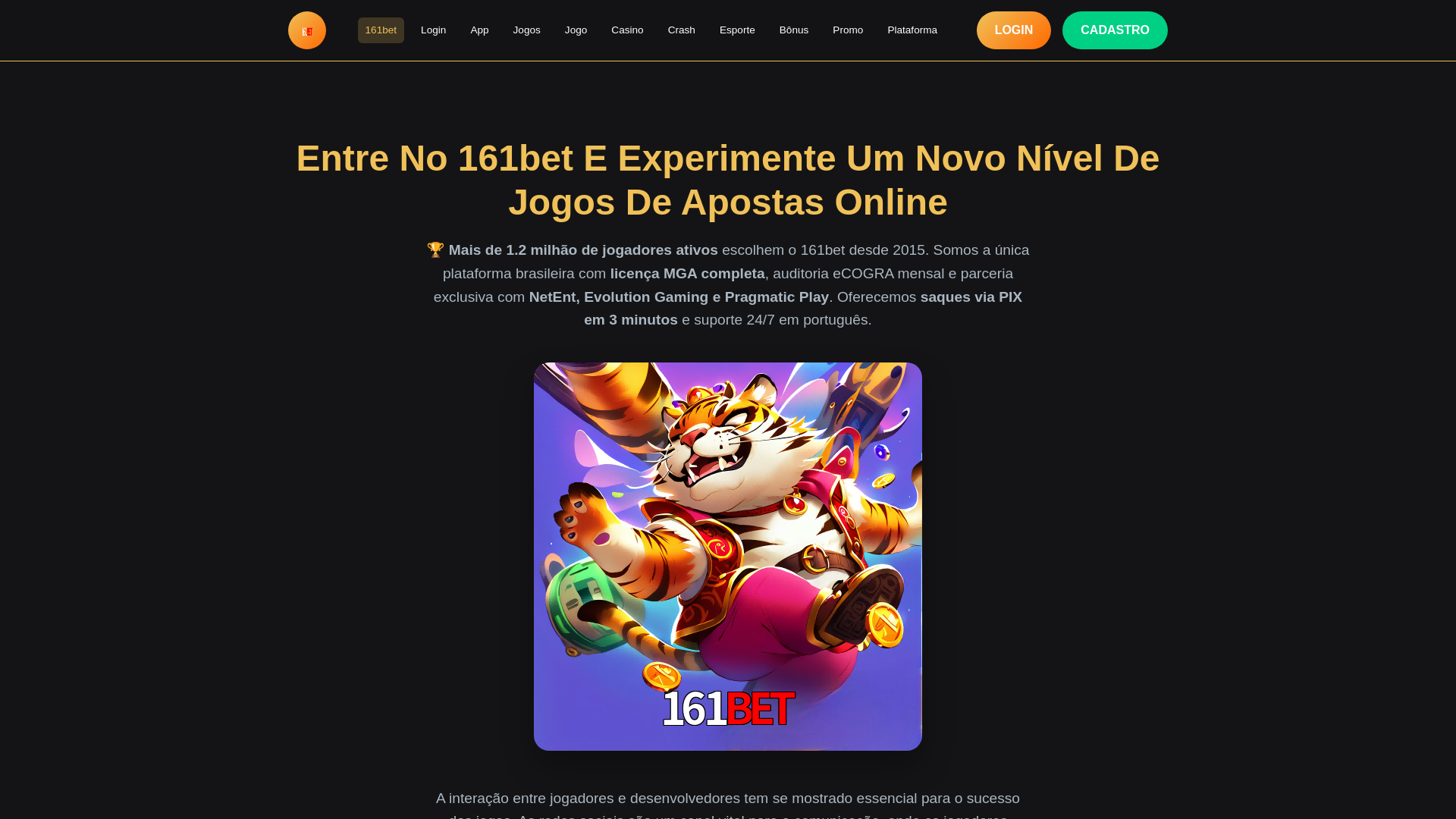 website screenshot of https://161betm1.com