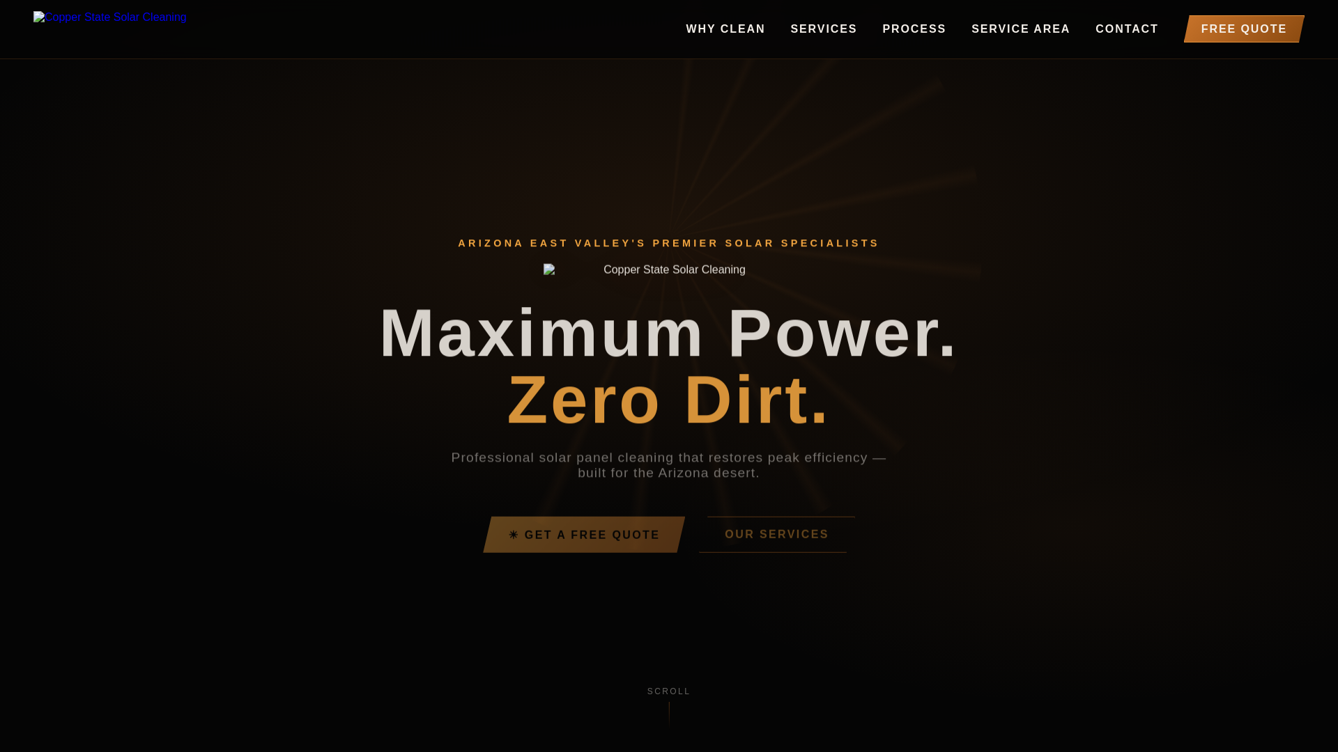 website screenshot of https://copperstatesolar.org/