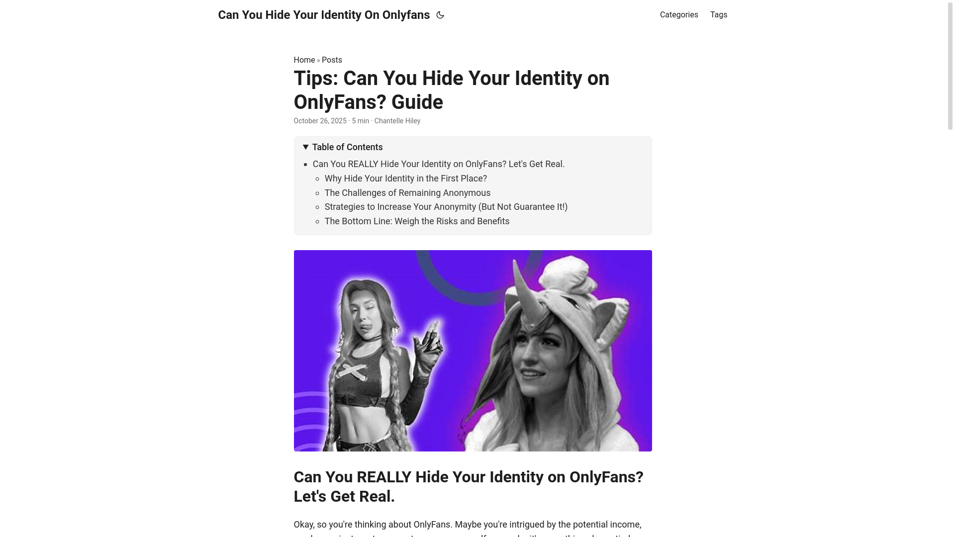 website screenshot of https://can-you-hide-your-identity-on-onlyfans.pages.dev/