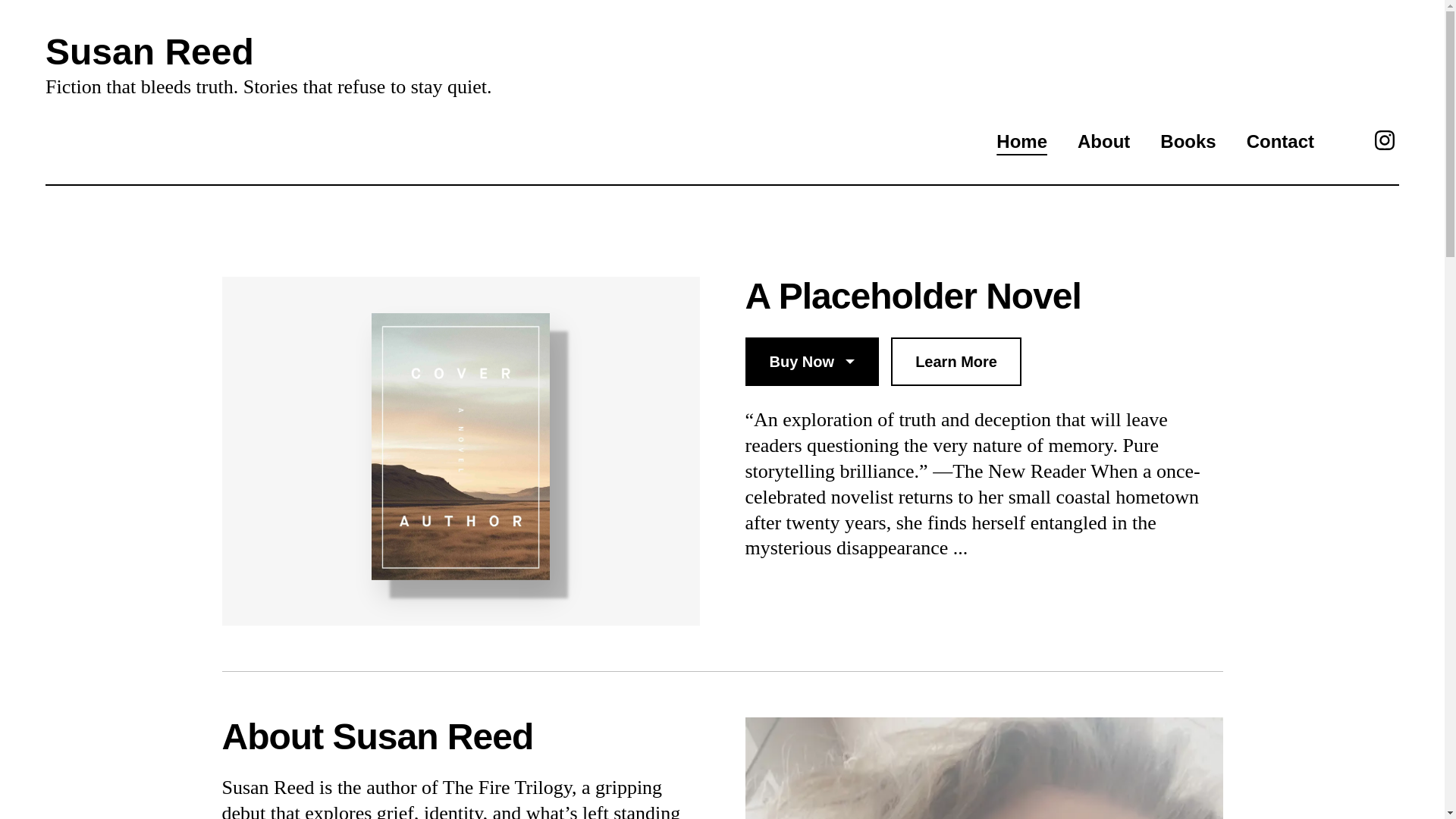 website screenshot of https://susanreedbooks.com/