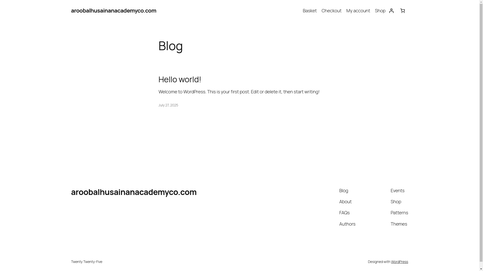 website screenshot of https://aroobalhusainanacademyco.com/