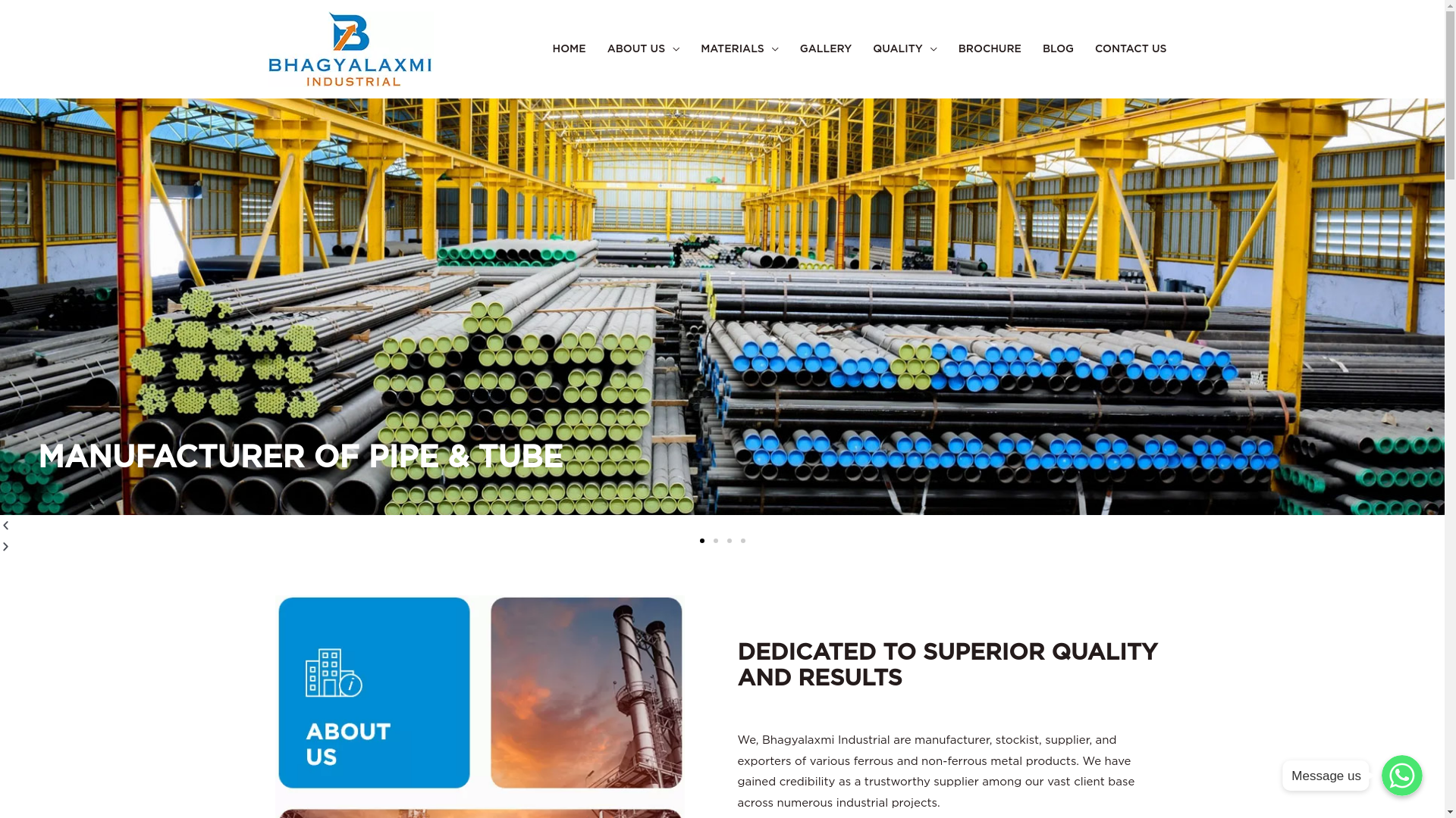 website screenshot of http://www.bhagyalaxmiindustrial.com/