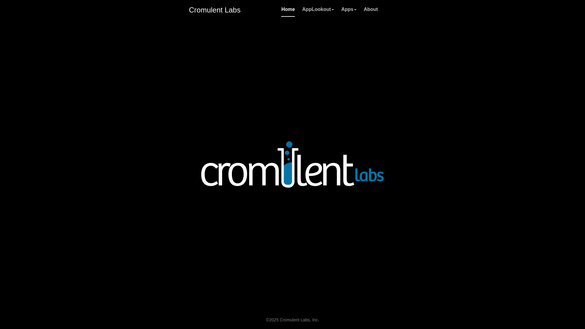 website screenshot of https://cromulentlabs.com