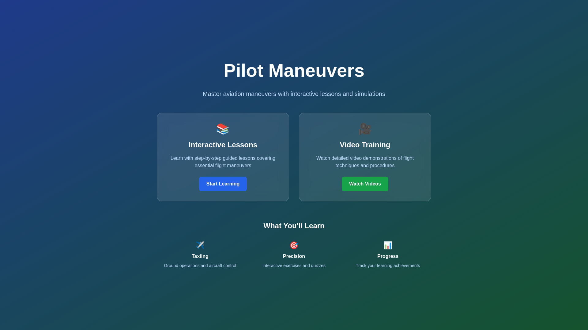 website screenshot of https://airplane-maneuvers.pages.dev/