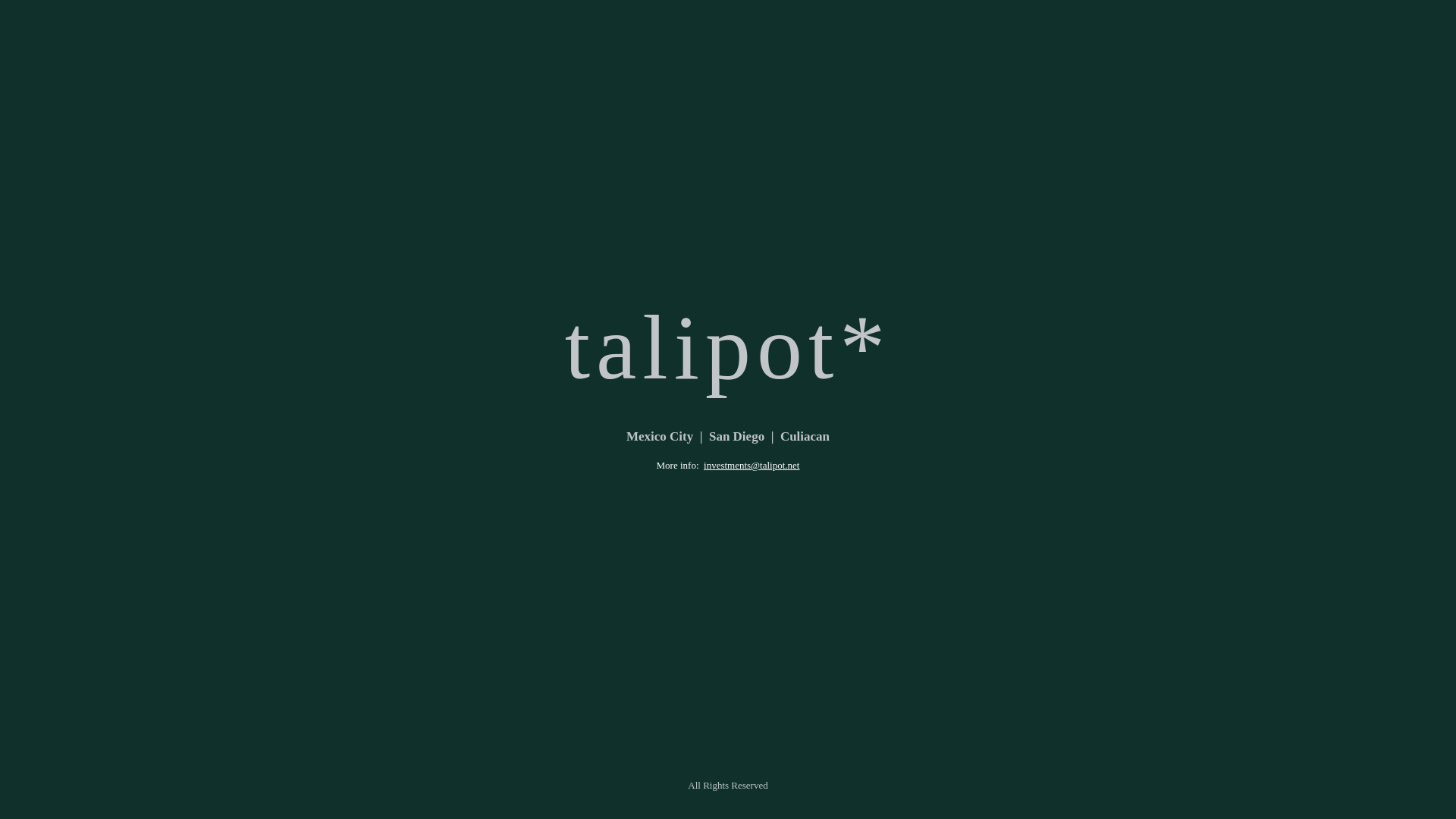 website screenshot of https://kchaparro@talipot.net/