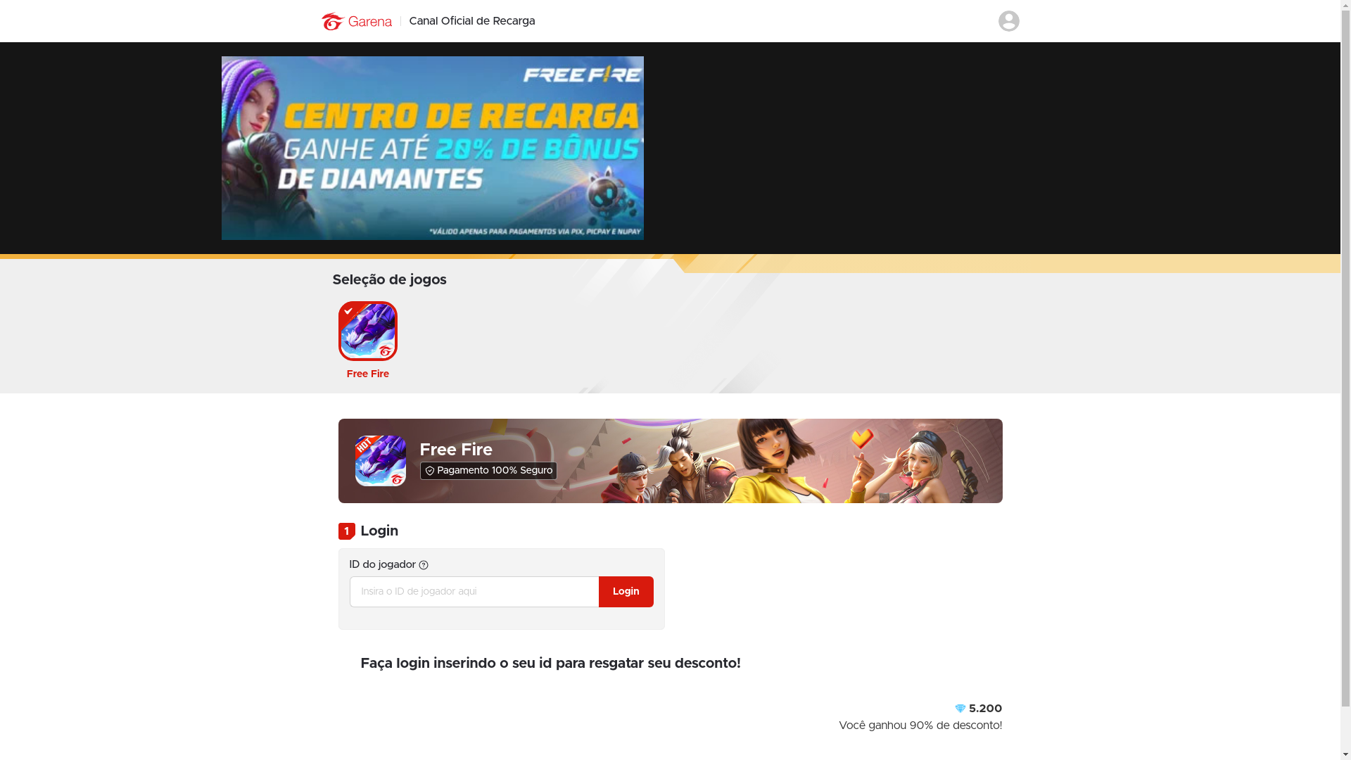 website screenshot of https://recargasjogo.fun/