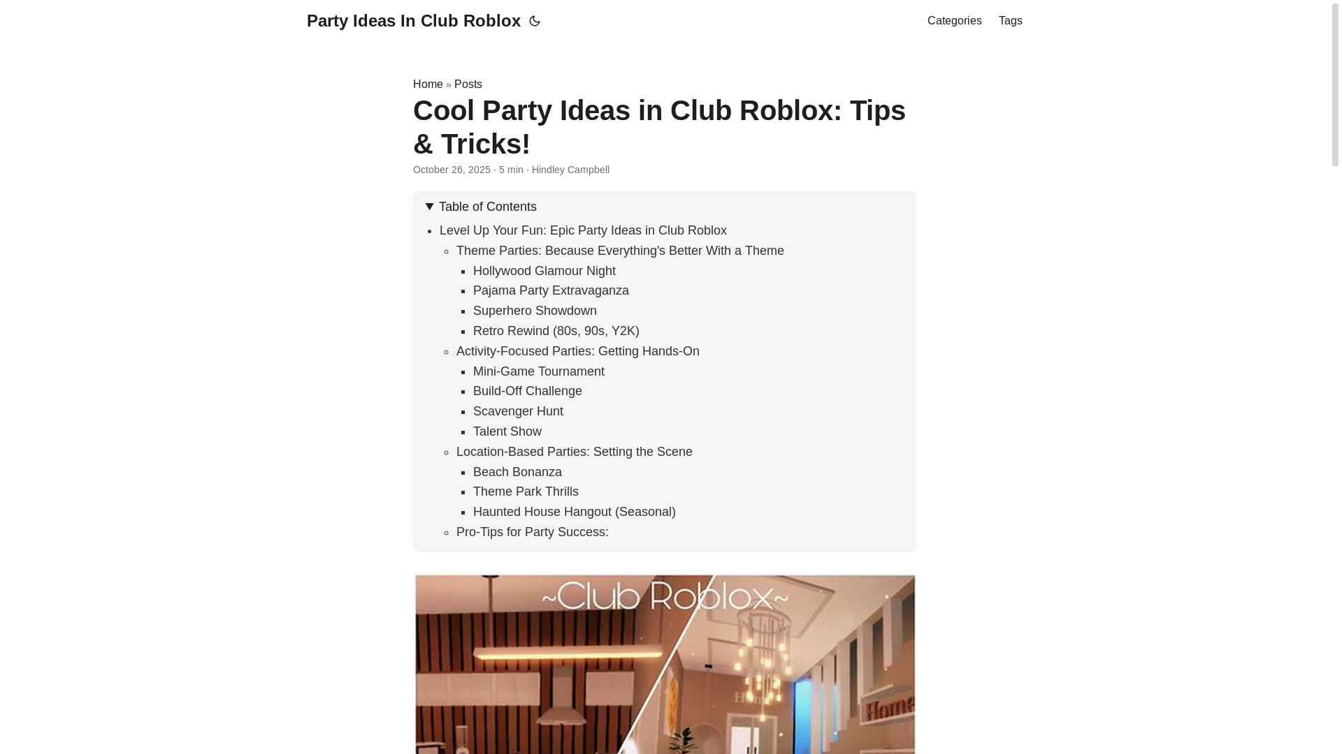 website screenshot of https://party-ideas-in-club-roblox.pages.dev/