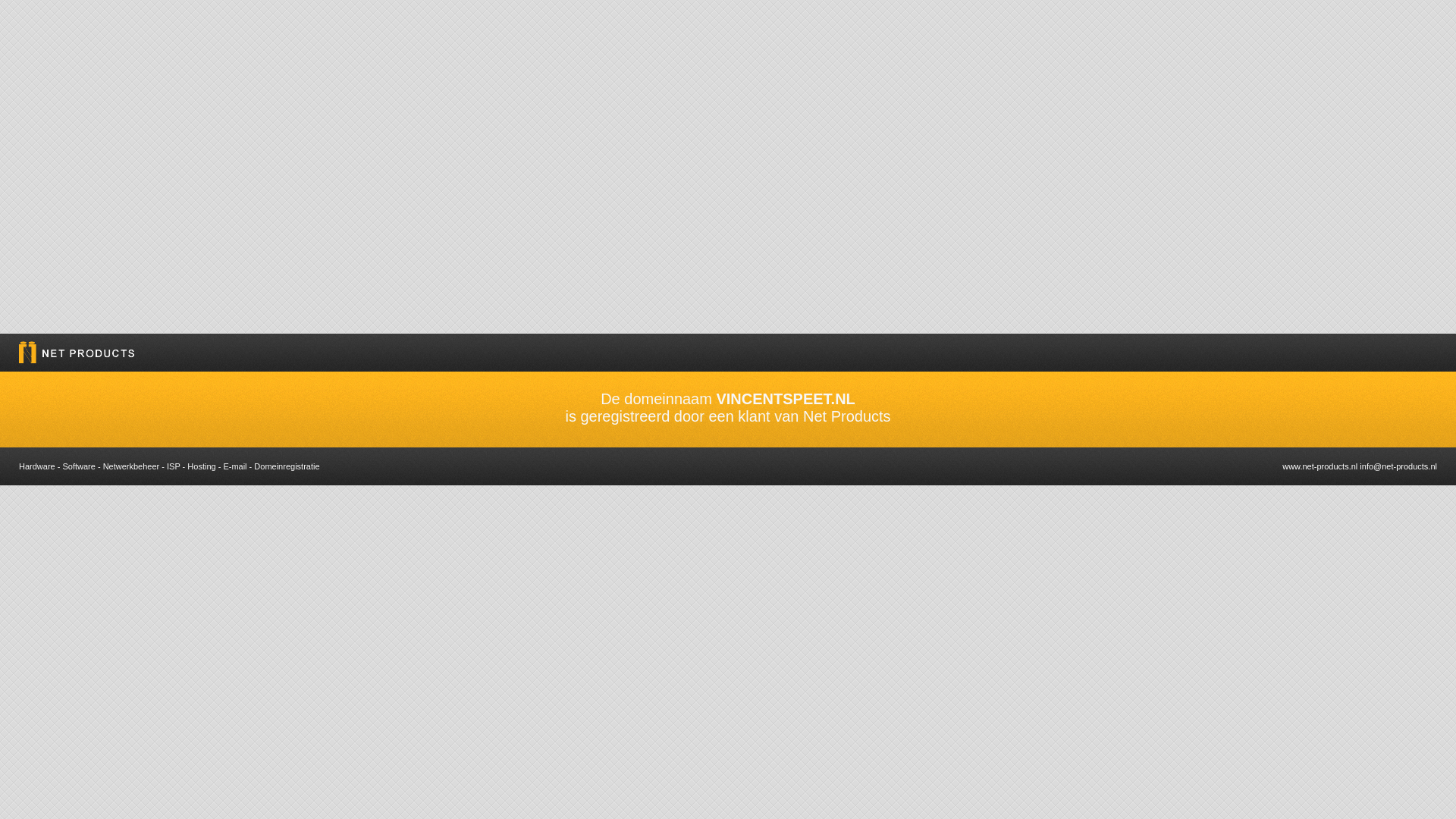 website screenshot of https://vincentspeet.nl/