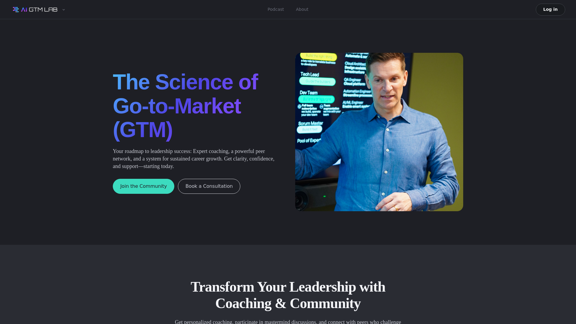 website screenshot of https://scienceofgtm.net/