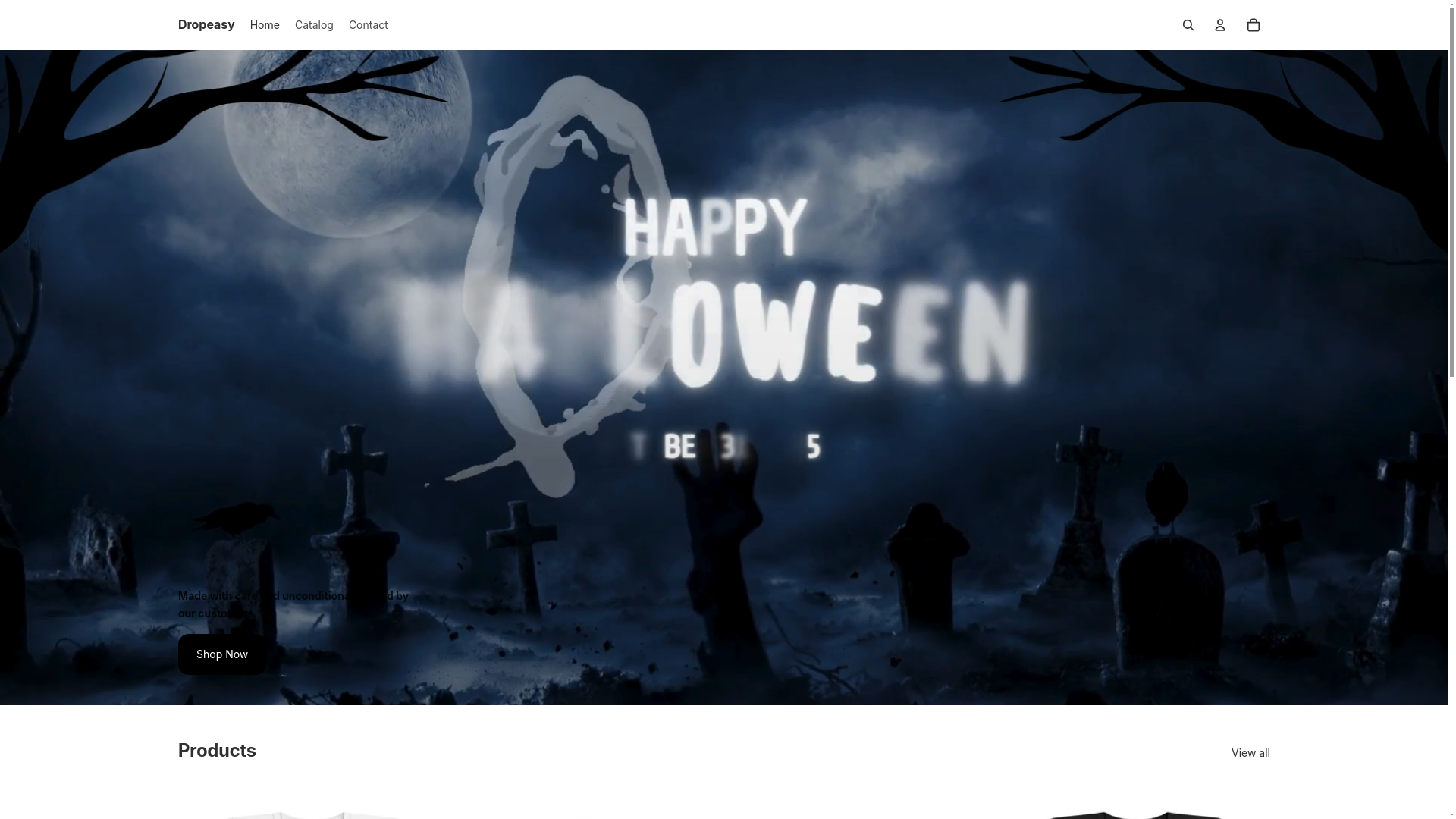 website screenshot of https://tidingsandtees.com/